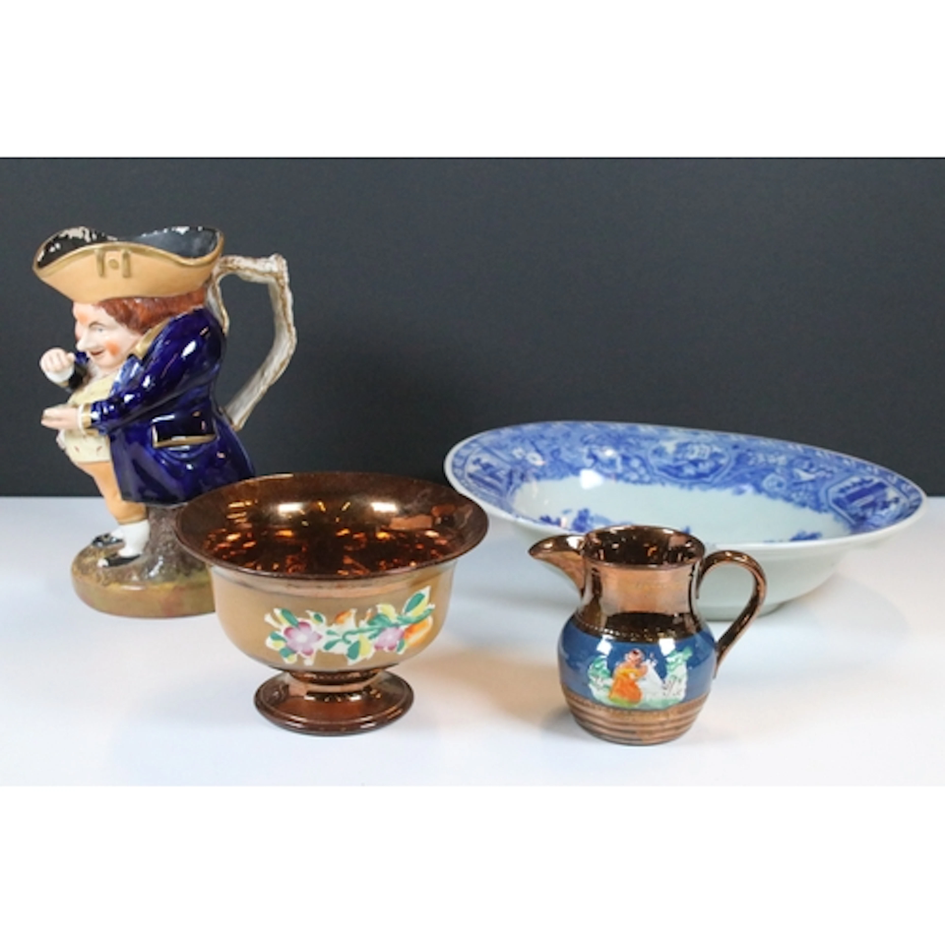 19th century Staffordshire pottery toby jug modelled as 'Mr ...