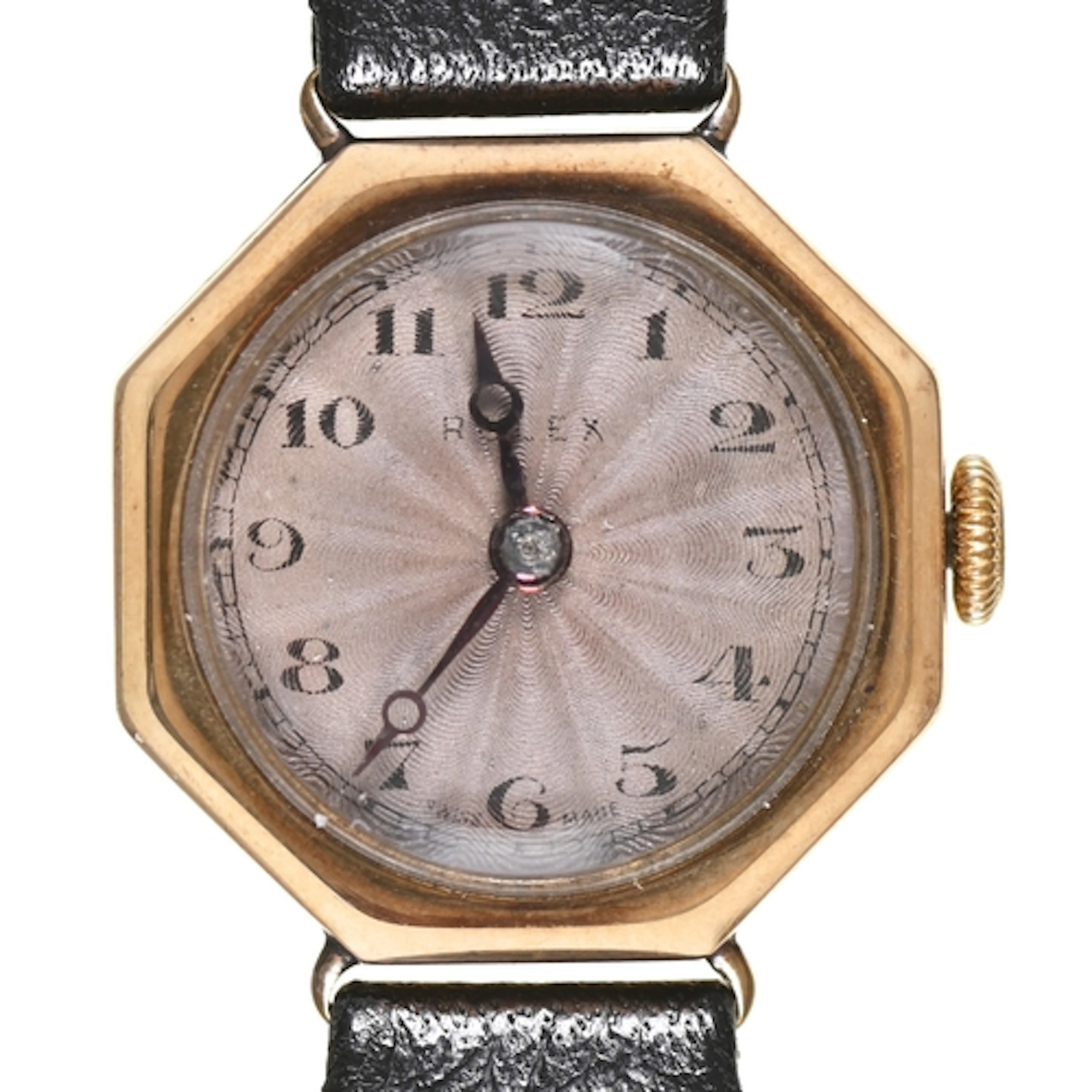 A Rolex 9ct gold octagonal lady's wristwatch, 2.1 x 2.1cm, ...