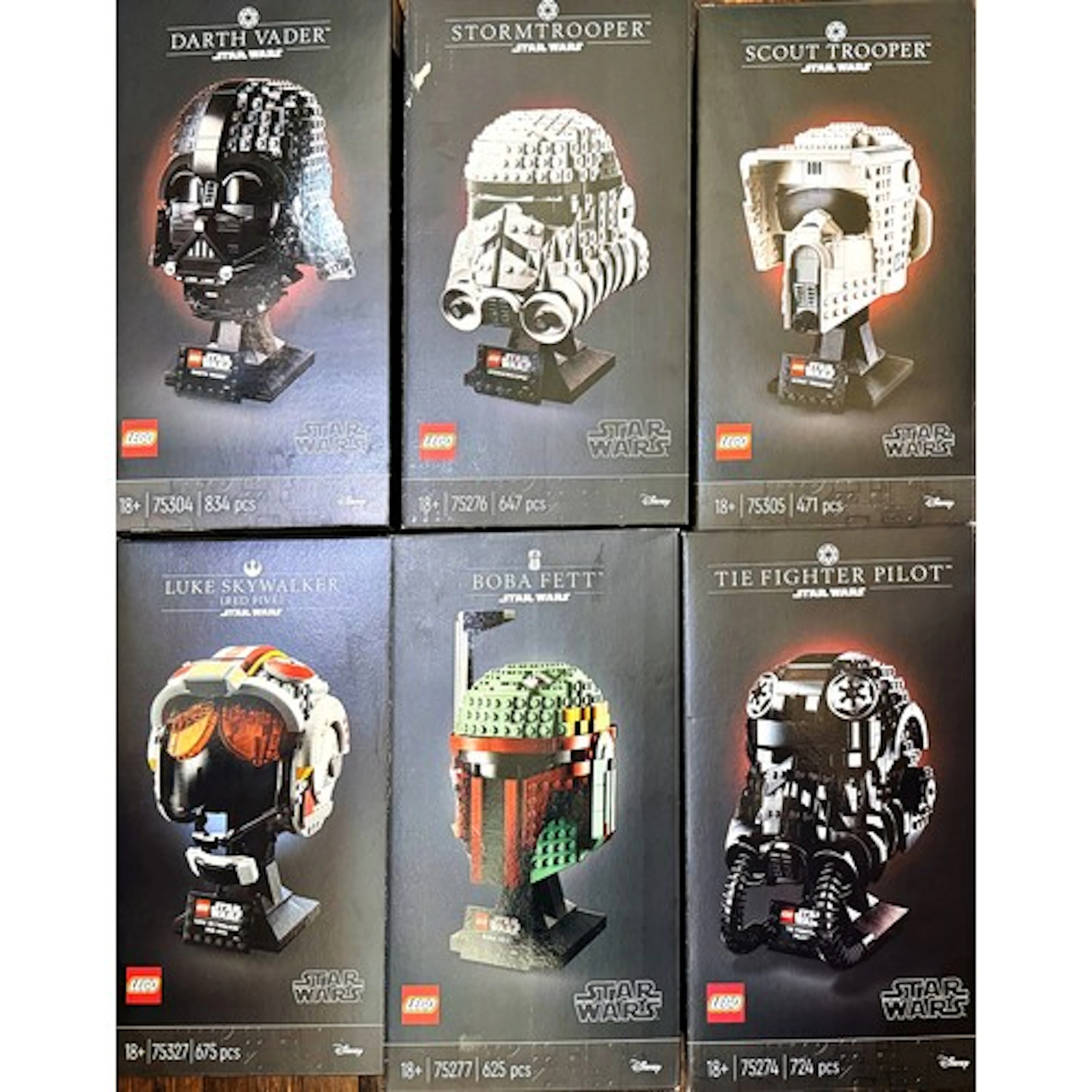 Six sets of Star Wars Lego to include: 75274 Tie Fighter Pi...