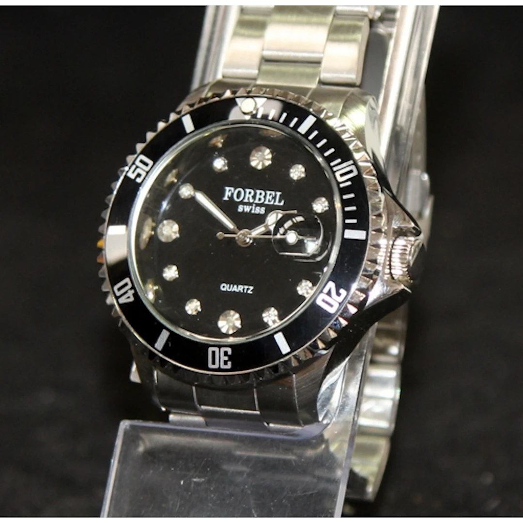 Forbel gents quartz watch with diamond hour markers. Boxed w...