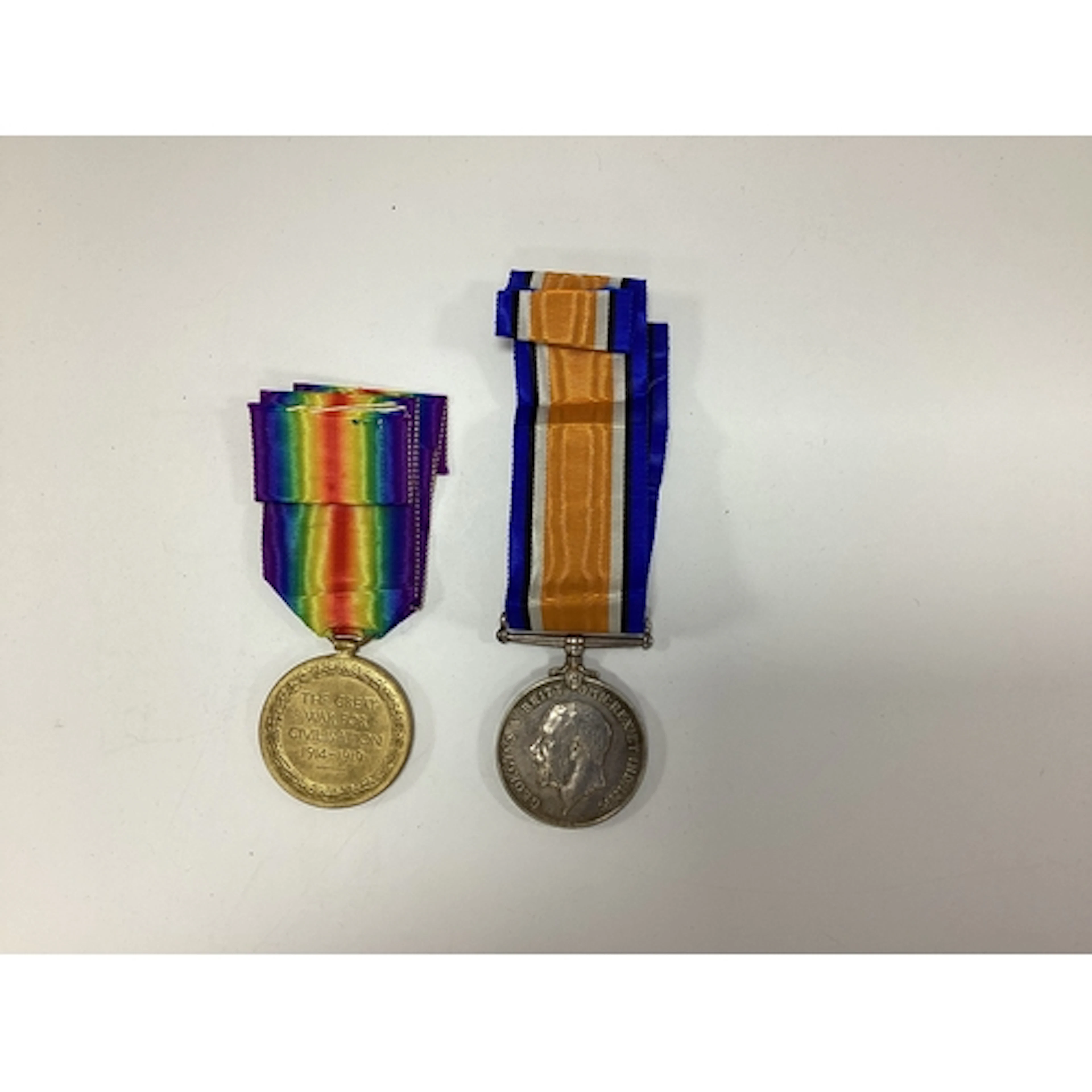 WWI Casualty Black Watch Medal Duo, comprising British War M...