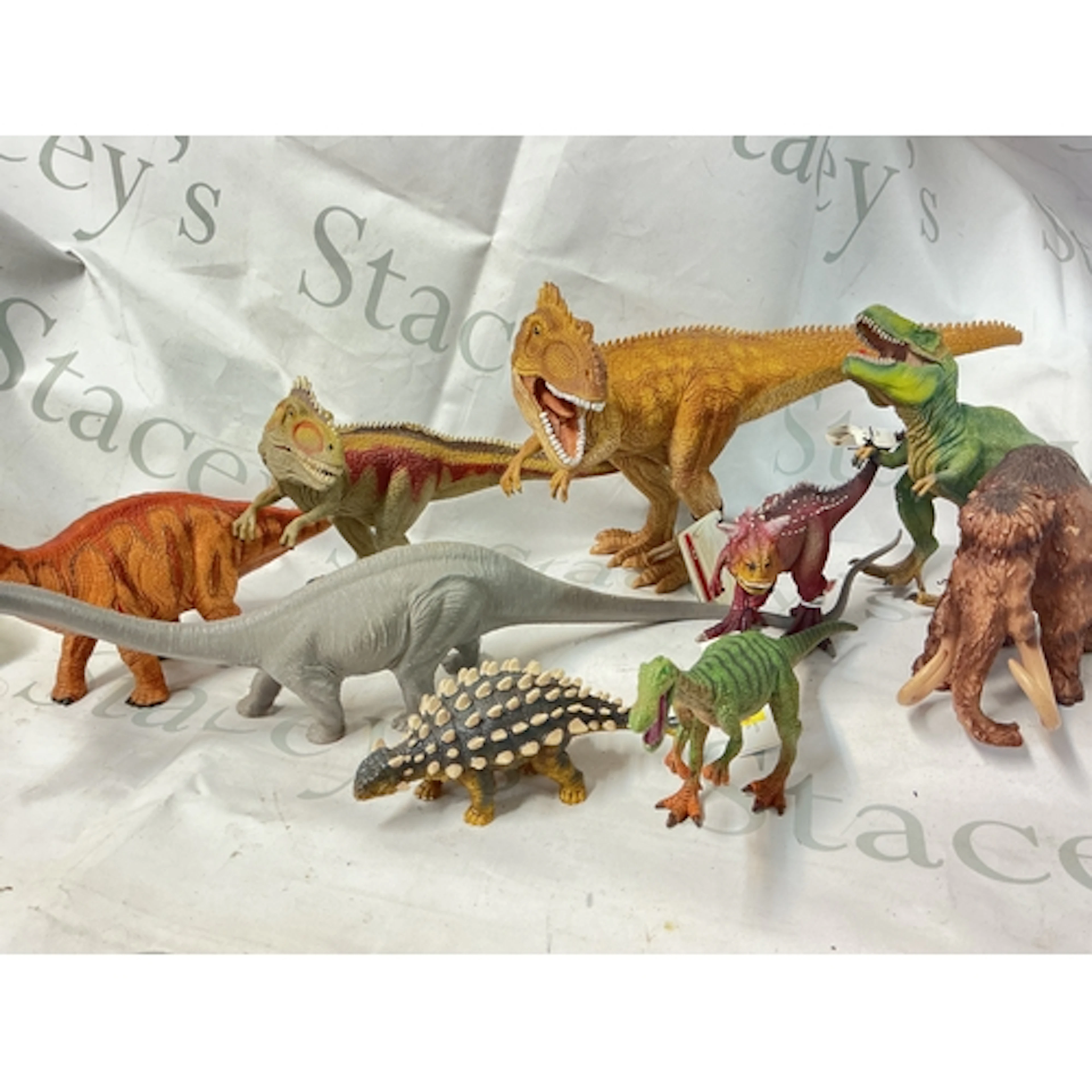 A Collection Of Schleich And Others Plastic Dinosaur Figures...