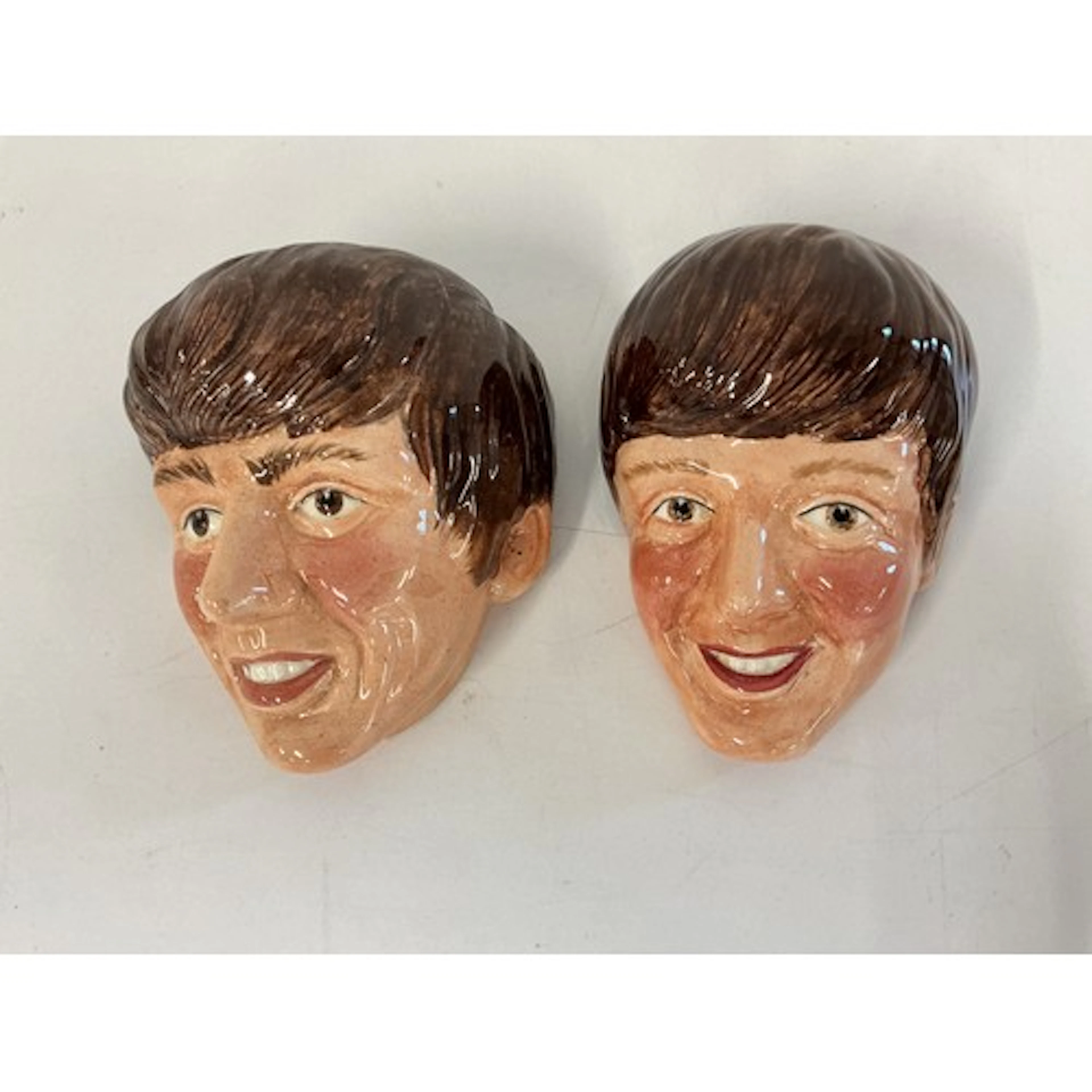 Two Kelsboro ware ceramic wall masks comprising one of John ...