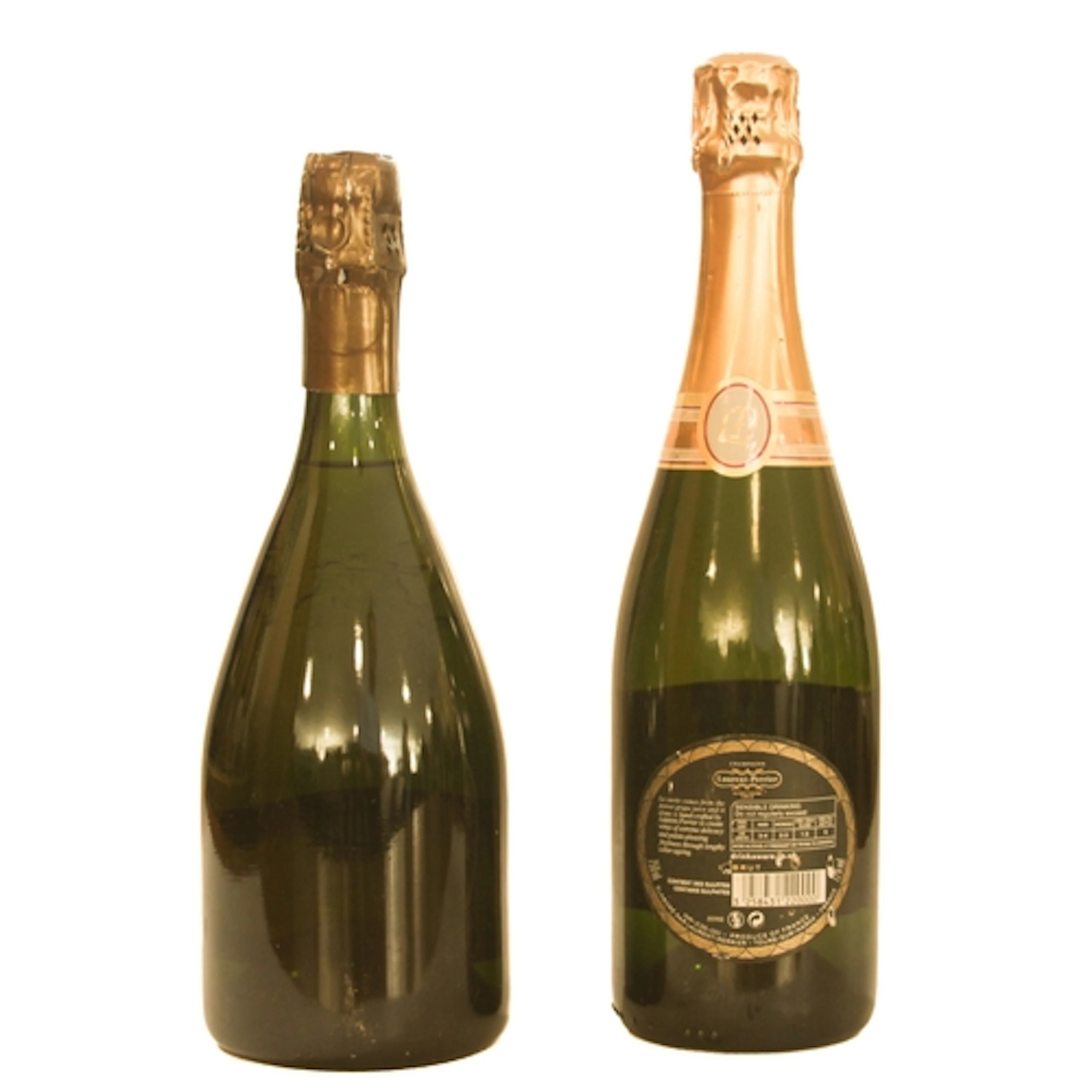 Two bottles of champagne - Laurent-Perrier and Nominé-Renard...