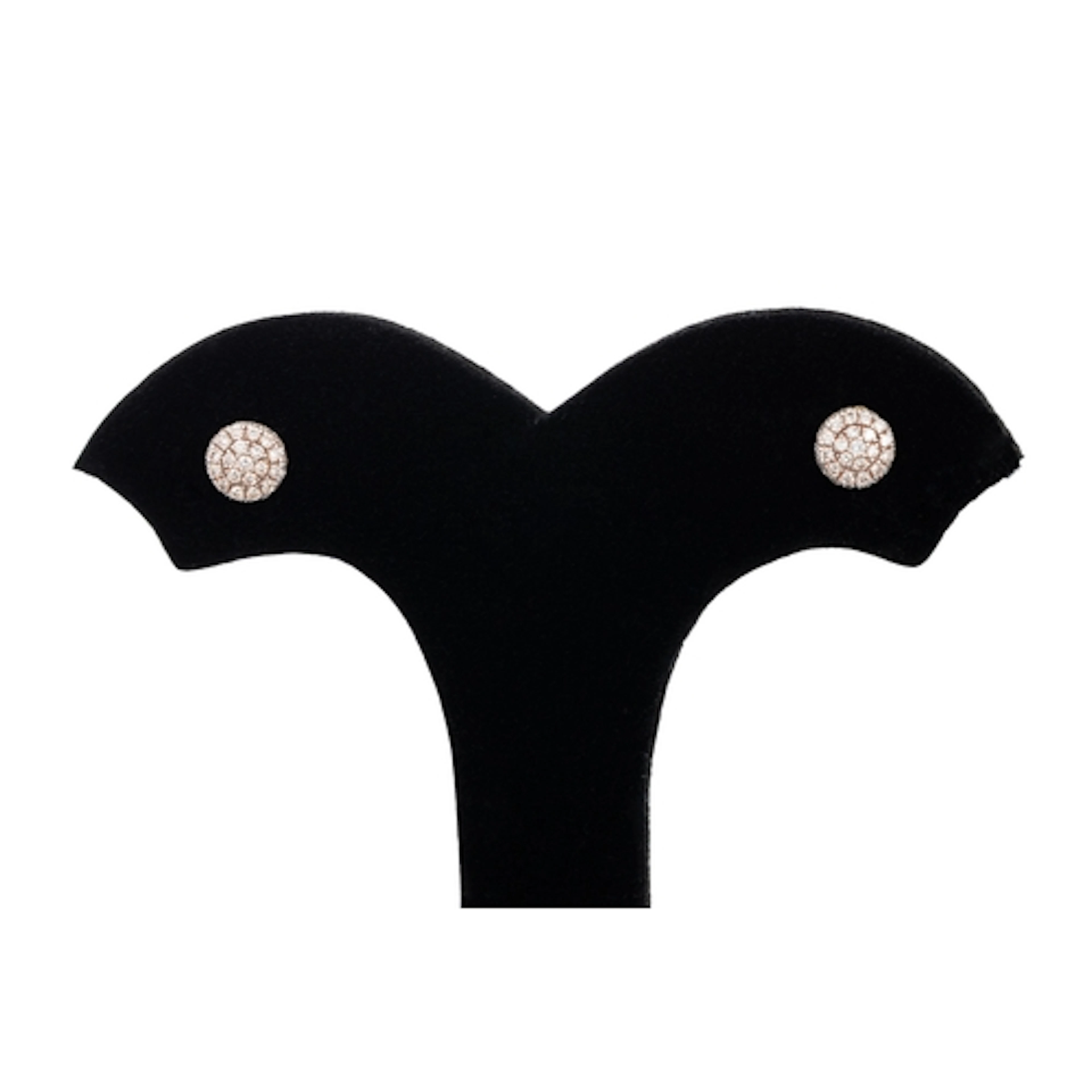 A PAIR OF DIAMOND CLUSTER EARRINGS, the round brilliant cut ...