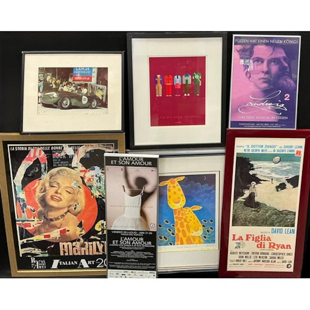 Pictures and prints - A group of framed Art, Music, and Film...