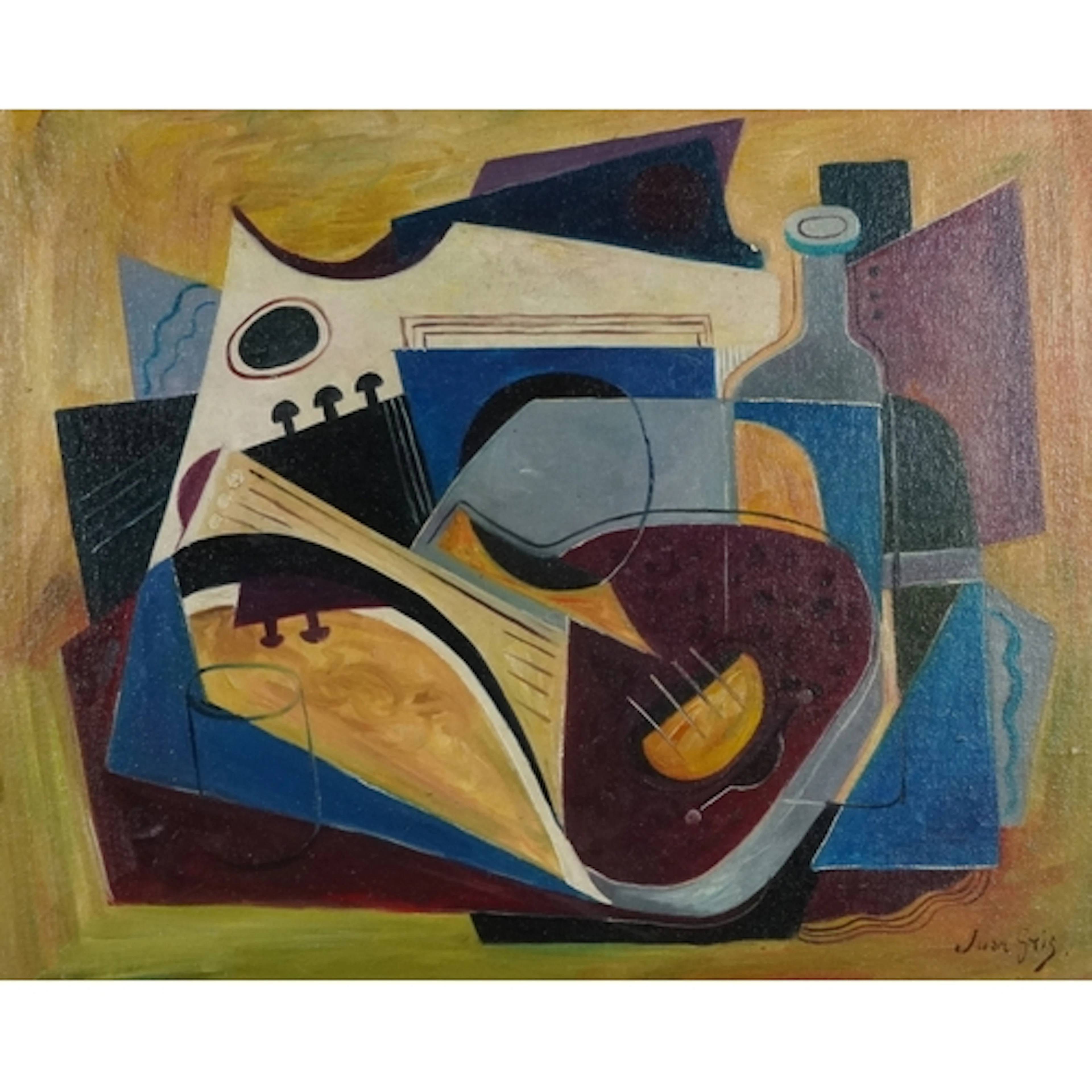 Manner of Juan Gris - Still life objects and instruments, Cu...