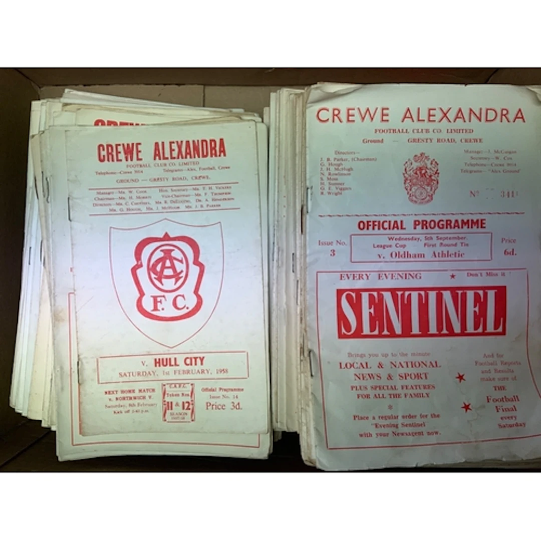 1960s Football Programmes: Large quantity of Crewe homes wit...