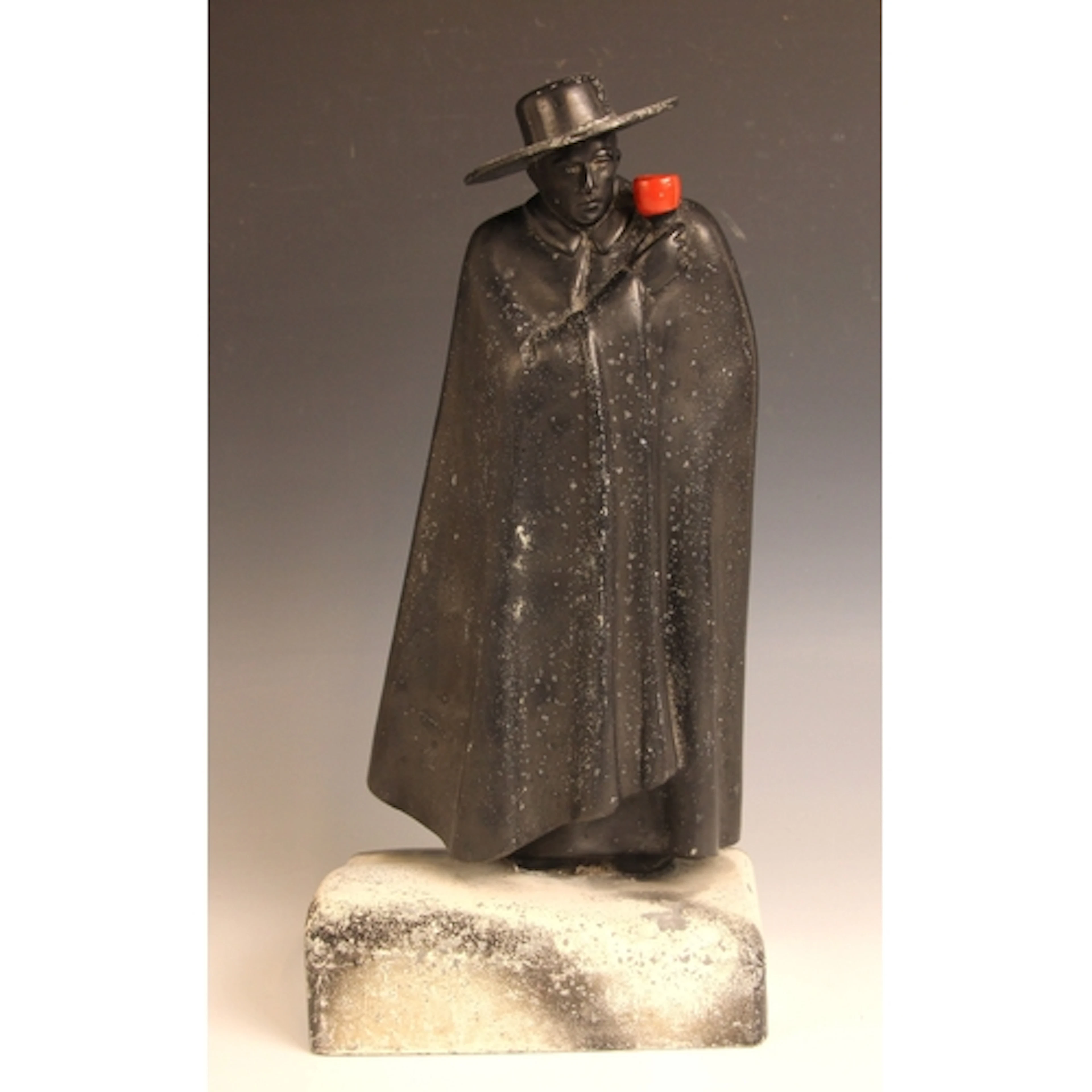 A vintage Sandeman Port cold painted cast metal advertising ...