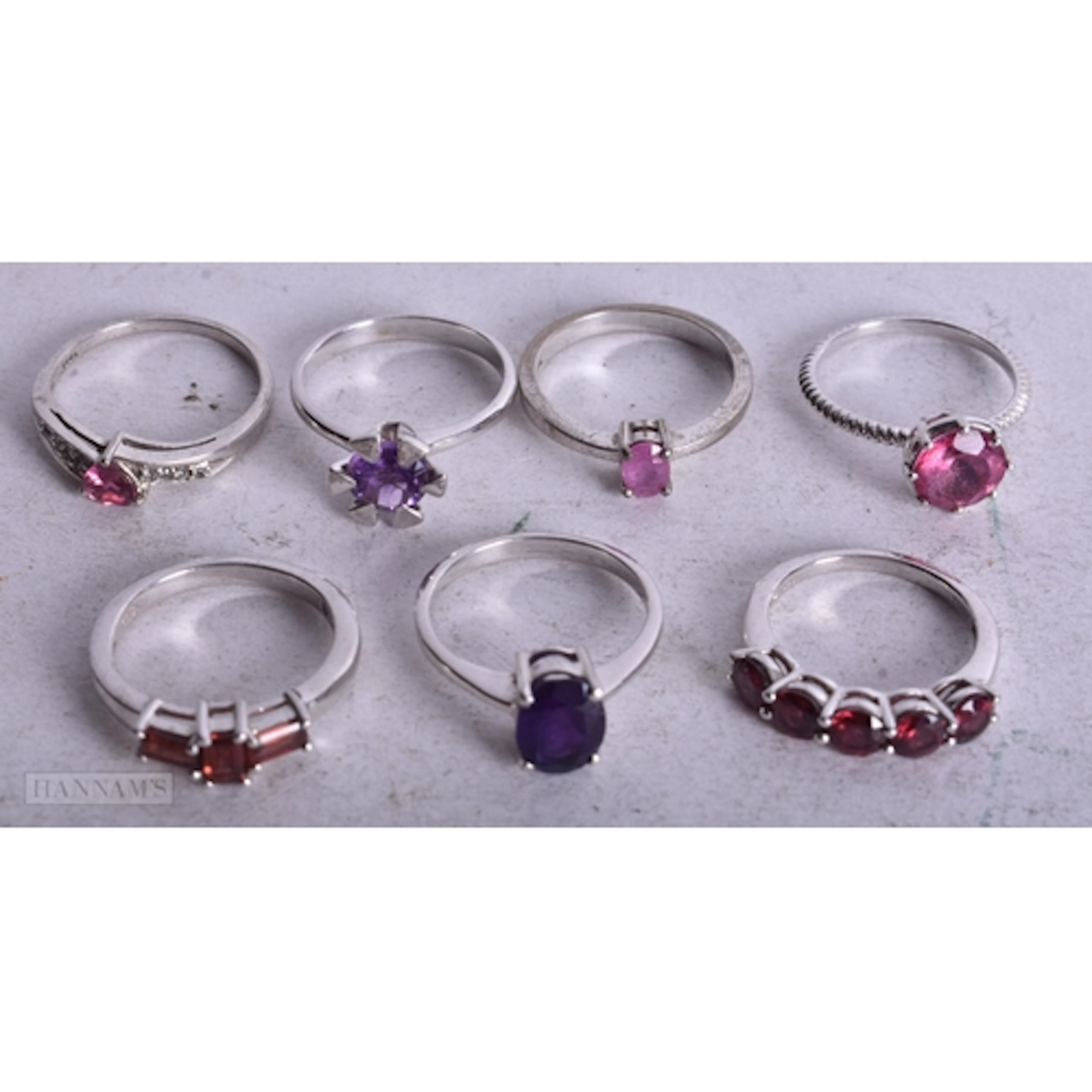 Collection of Sterling Silver TGGC & Gemporia Rings inc. Gar...