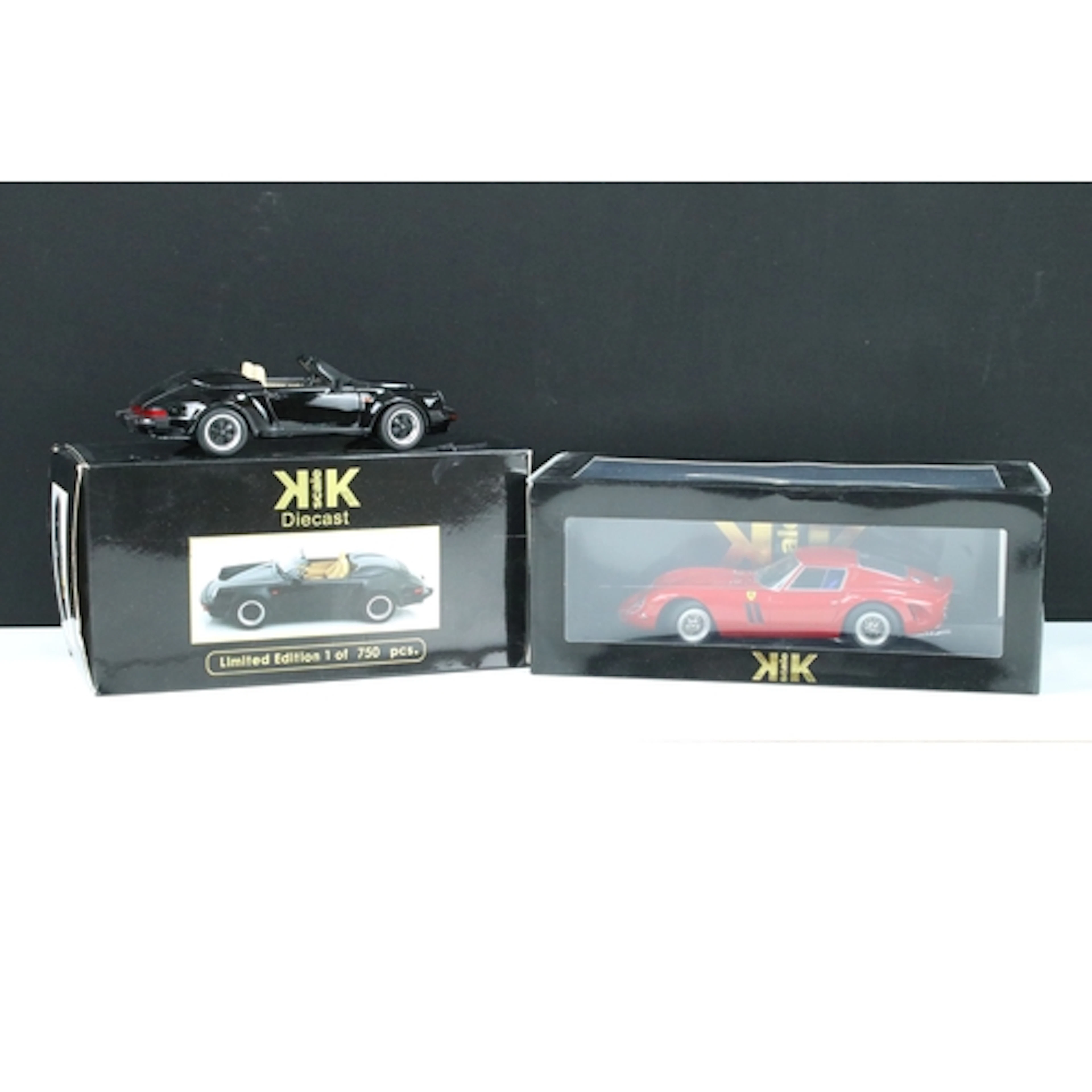 Two boxed 1/18 KK Scale diecast models to include 180452 ltd...