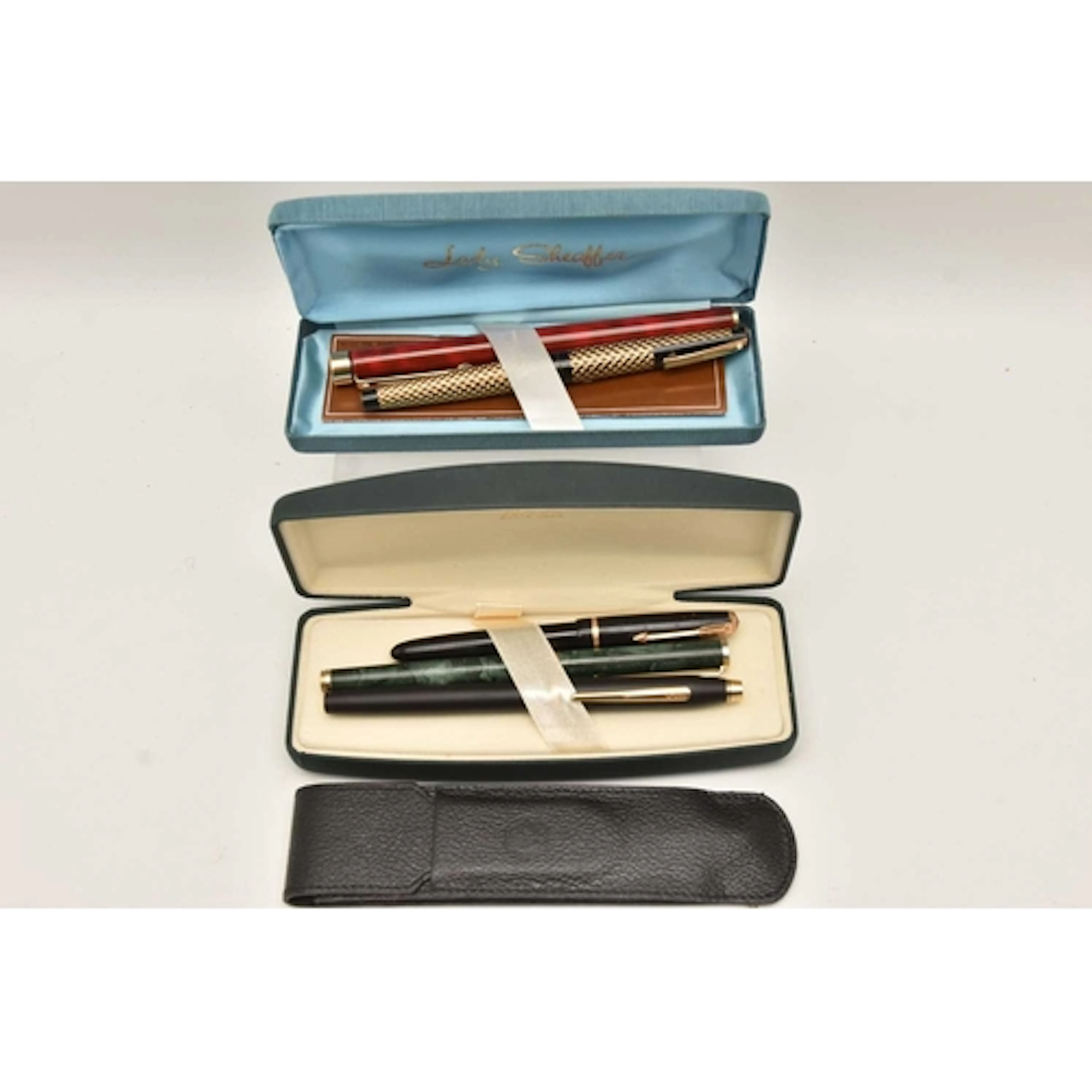 AN ASSORTMENT OF PENS, to include a cased Lady Sheaffer foun...