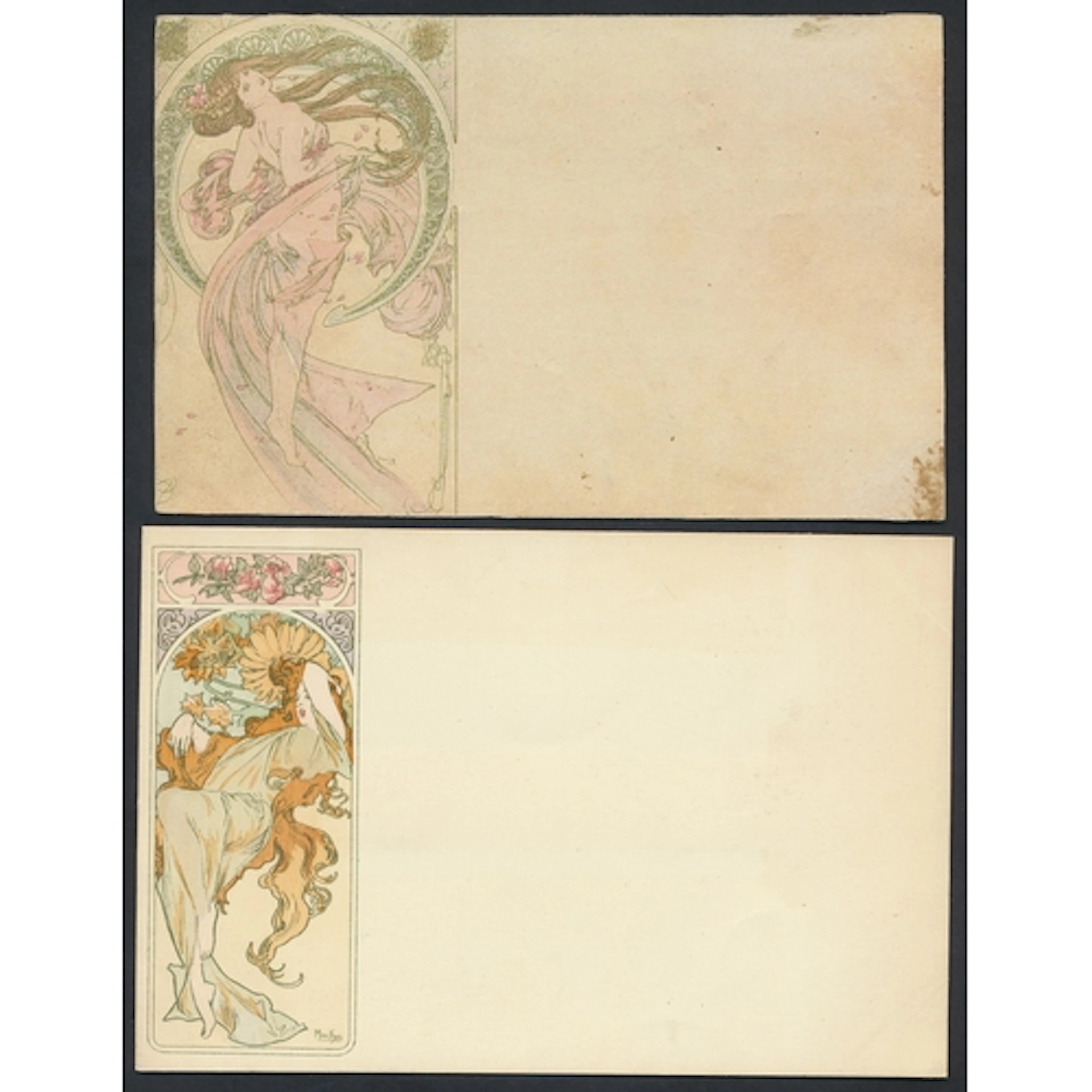 Alphonse Mucha. A selection of Art Nouveau colour lithograp...