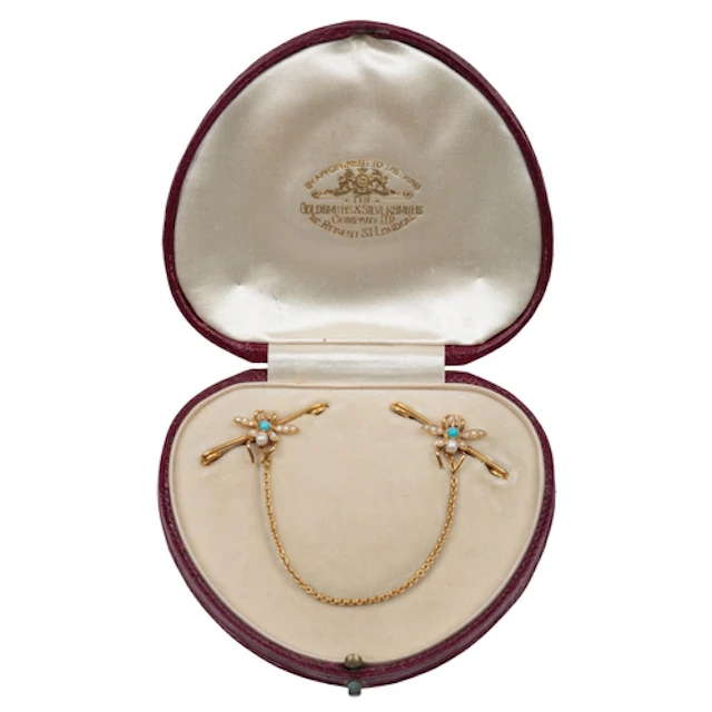 An Edwardian pearl and turquoise brooch, early 20th century,...