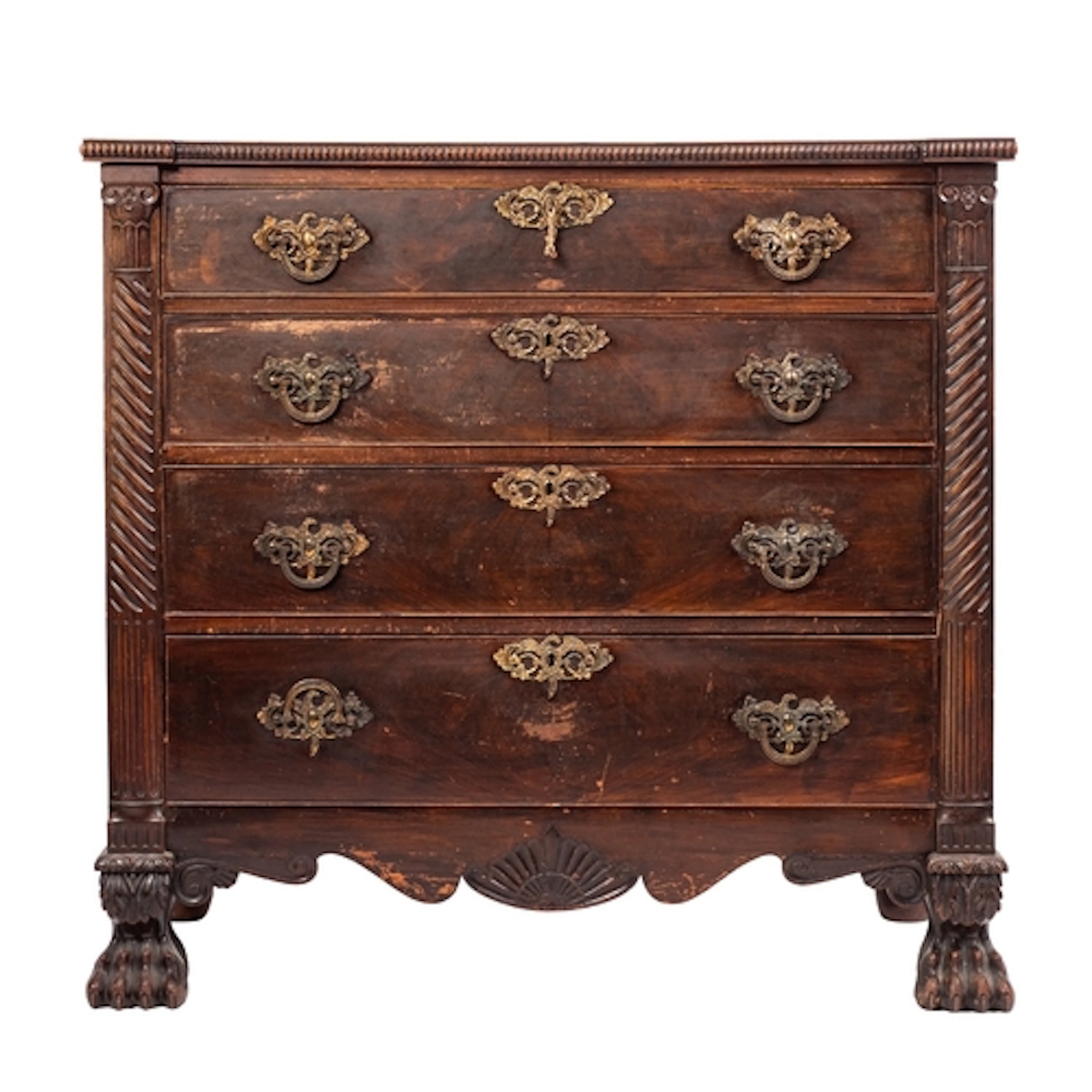 A mahogany chest of drawers, possibly Irish, early 19th cent...