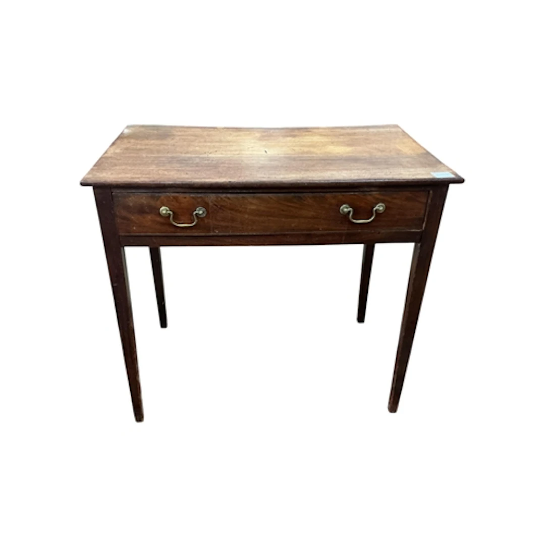 A George III mahogany side table, width 79cm, depth 48cm, he...