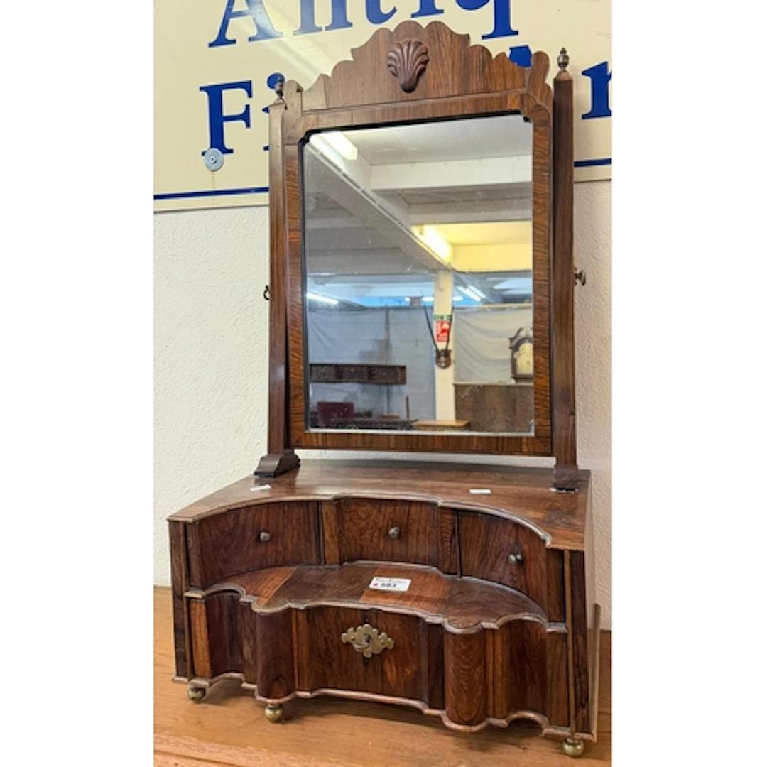 18th century style rosewood toilet mirror, the mirror with s...