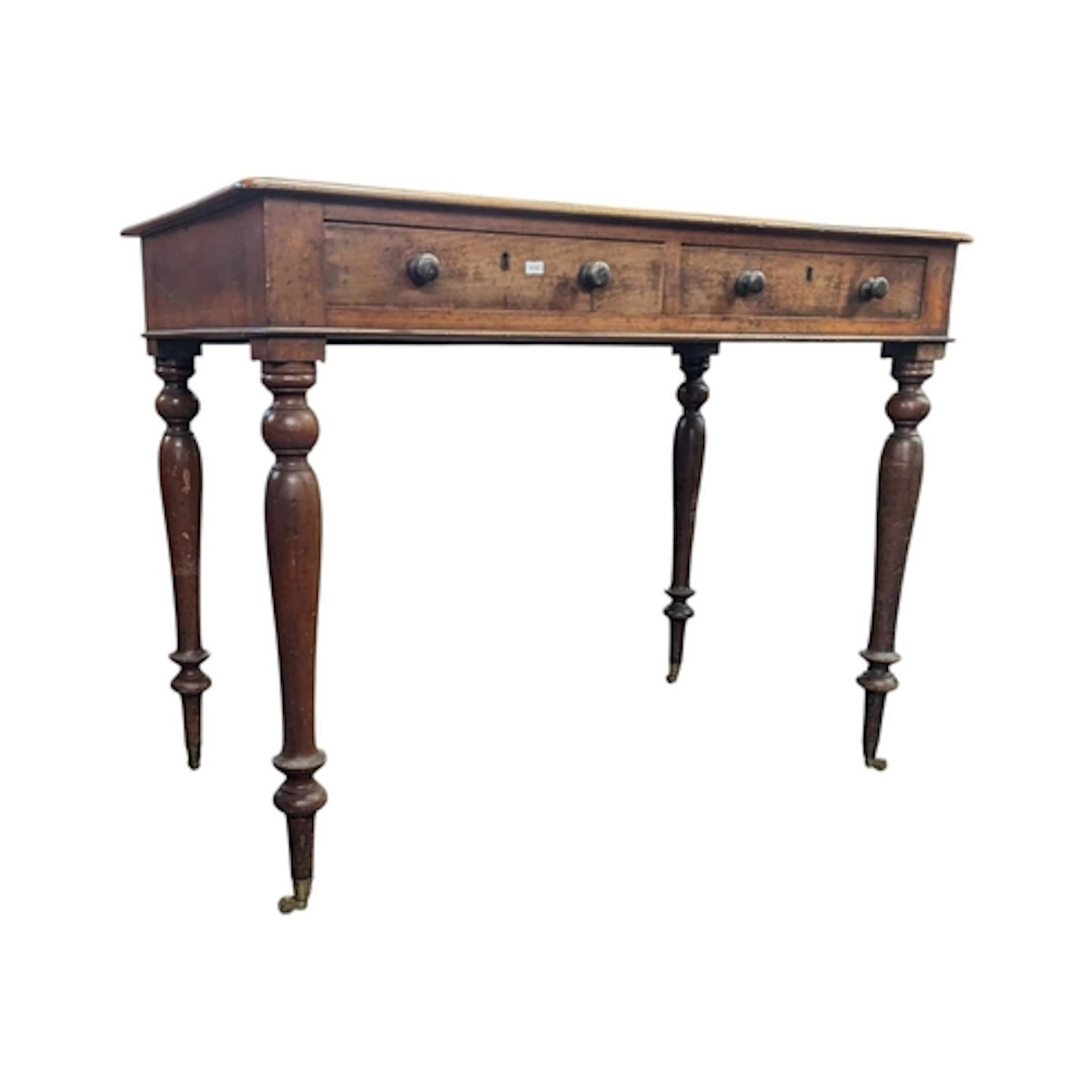 A 19th century Victorian mahogany writing table. The table h...