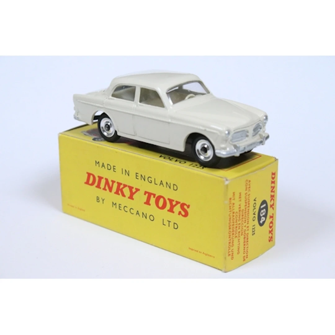 Boxed Dinky 184 Volvo 122S diecast model in ivory with ivory...
