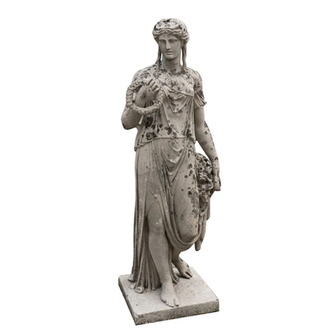 A stone composition model of Flora, 20th century, in the man...