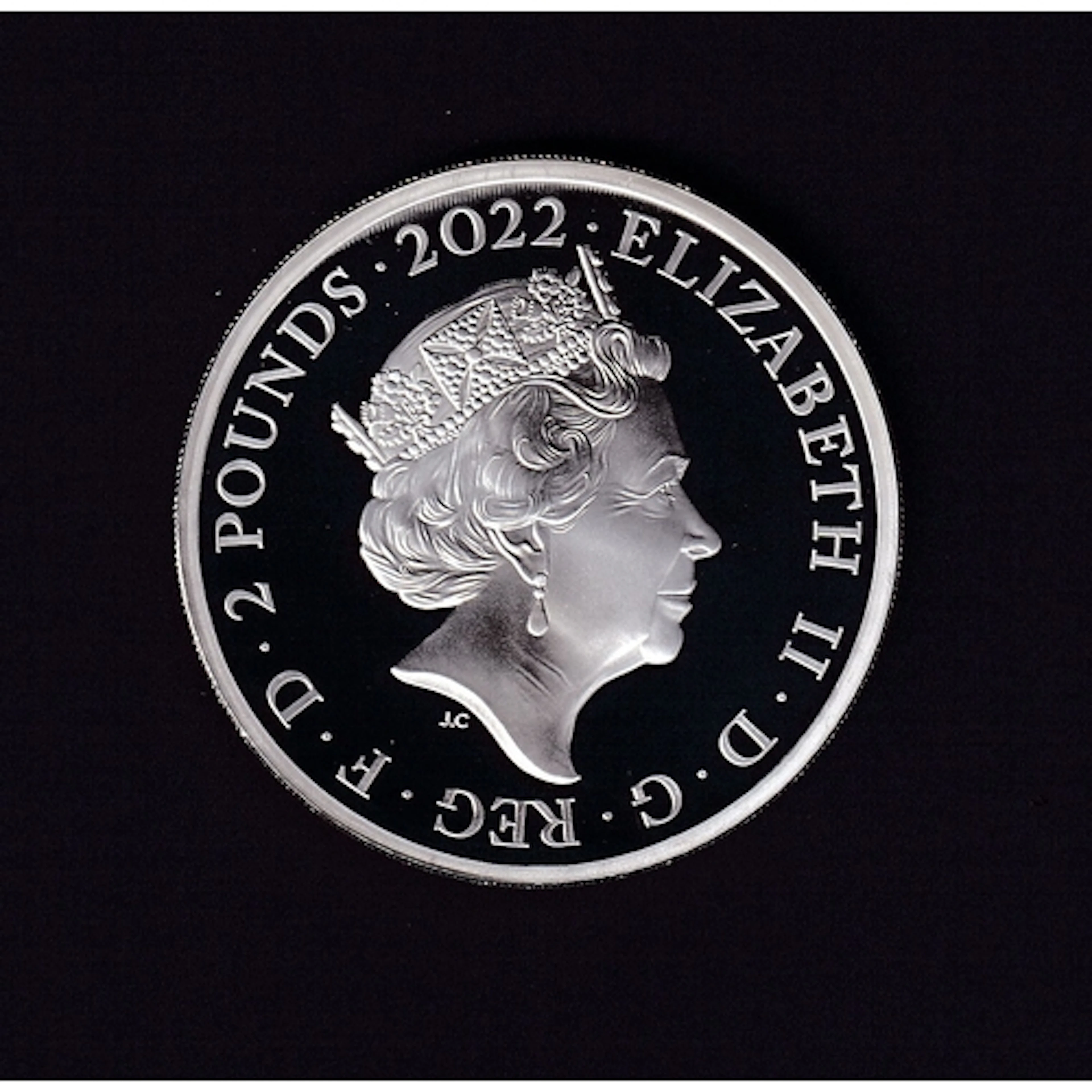 2022 UK Queen Elizabeth II silver proof £2 1oz coin, The Rol...