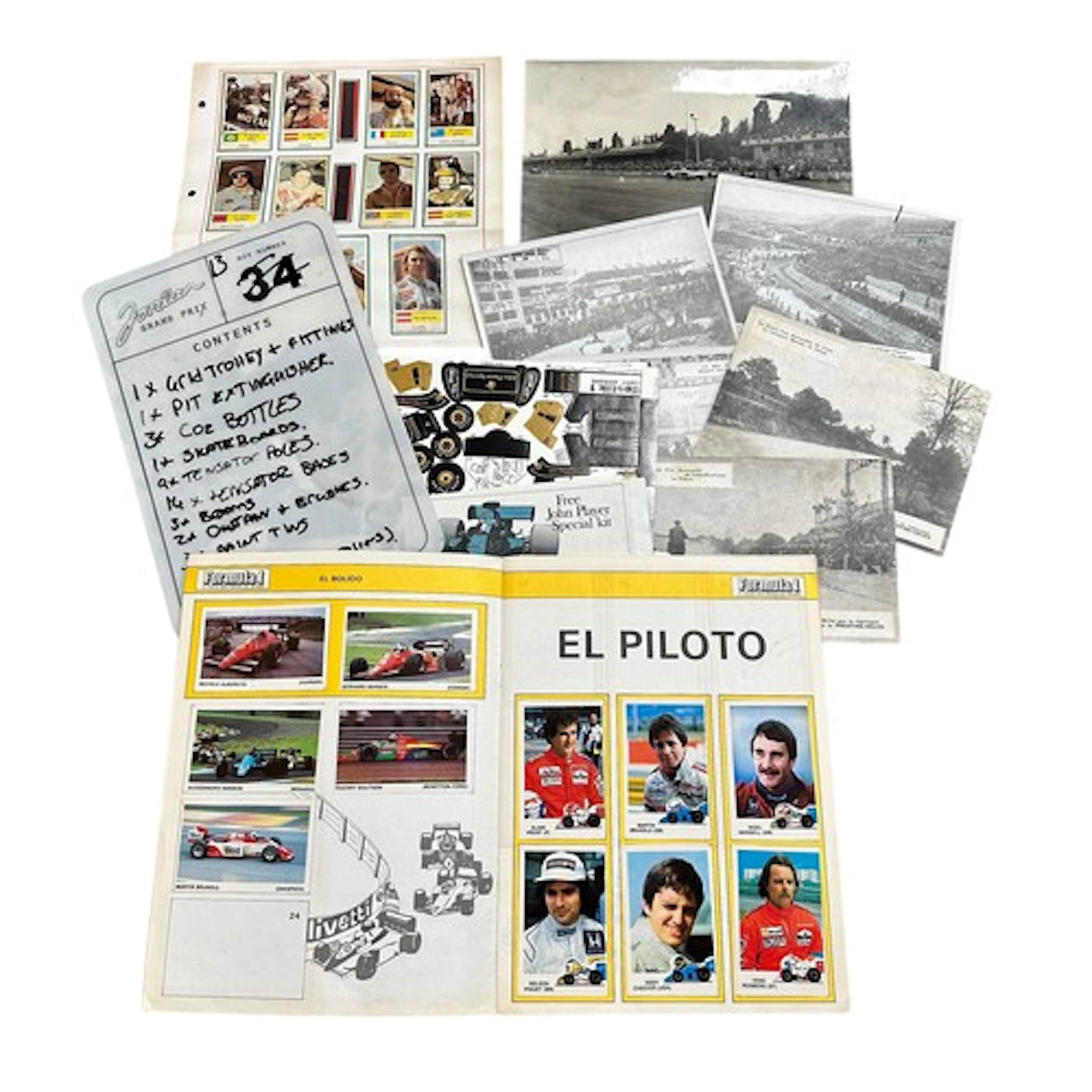 Vintage to modern motor racing F1 collection of ephemera, ca...