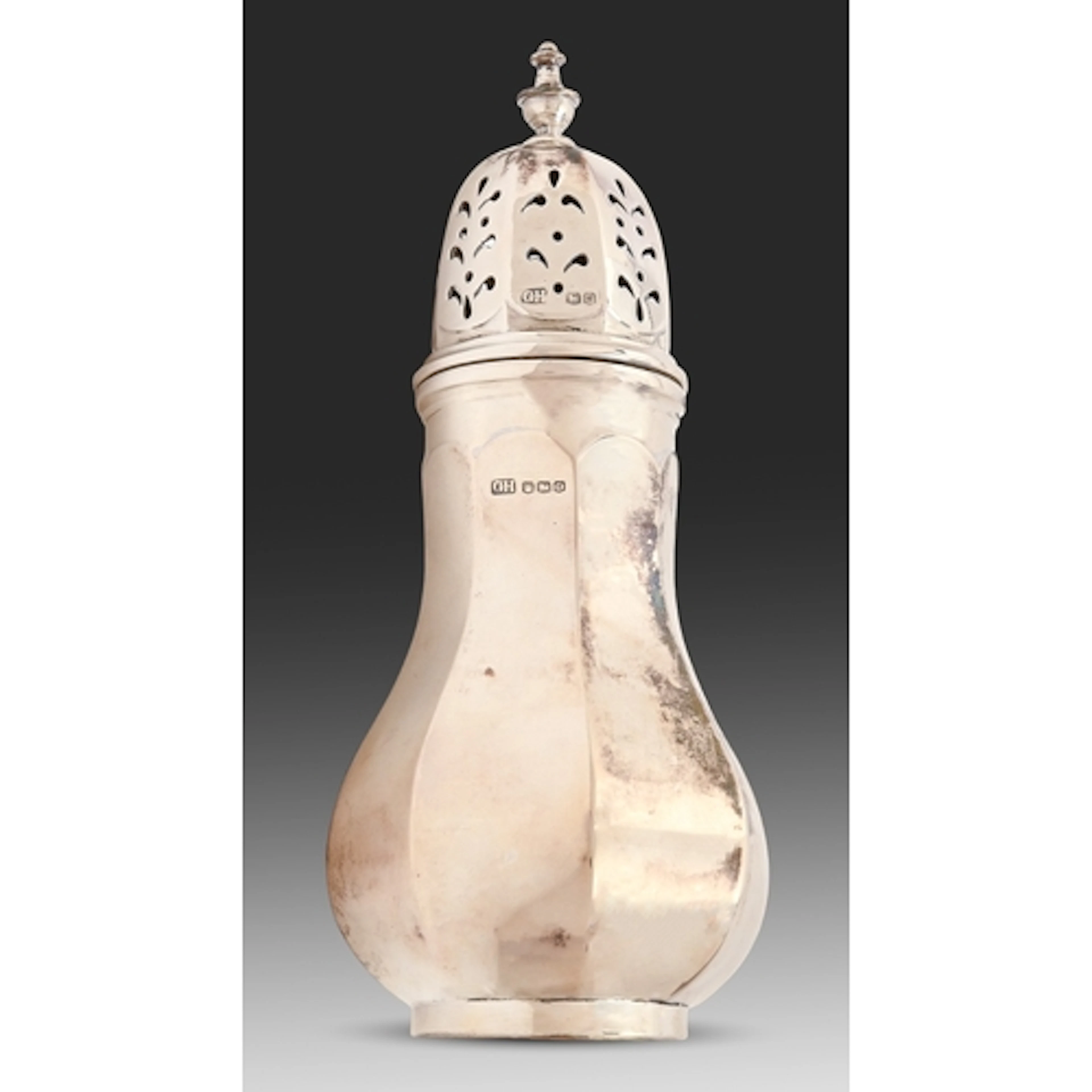 A George VI silver sugar caster, 17cm h, by Harrison Bros &a...