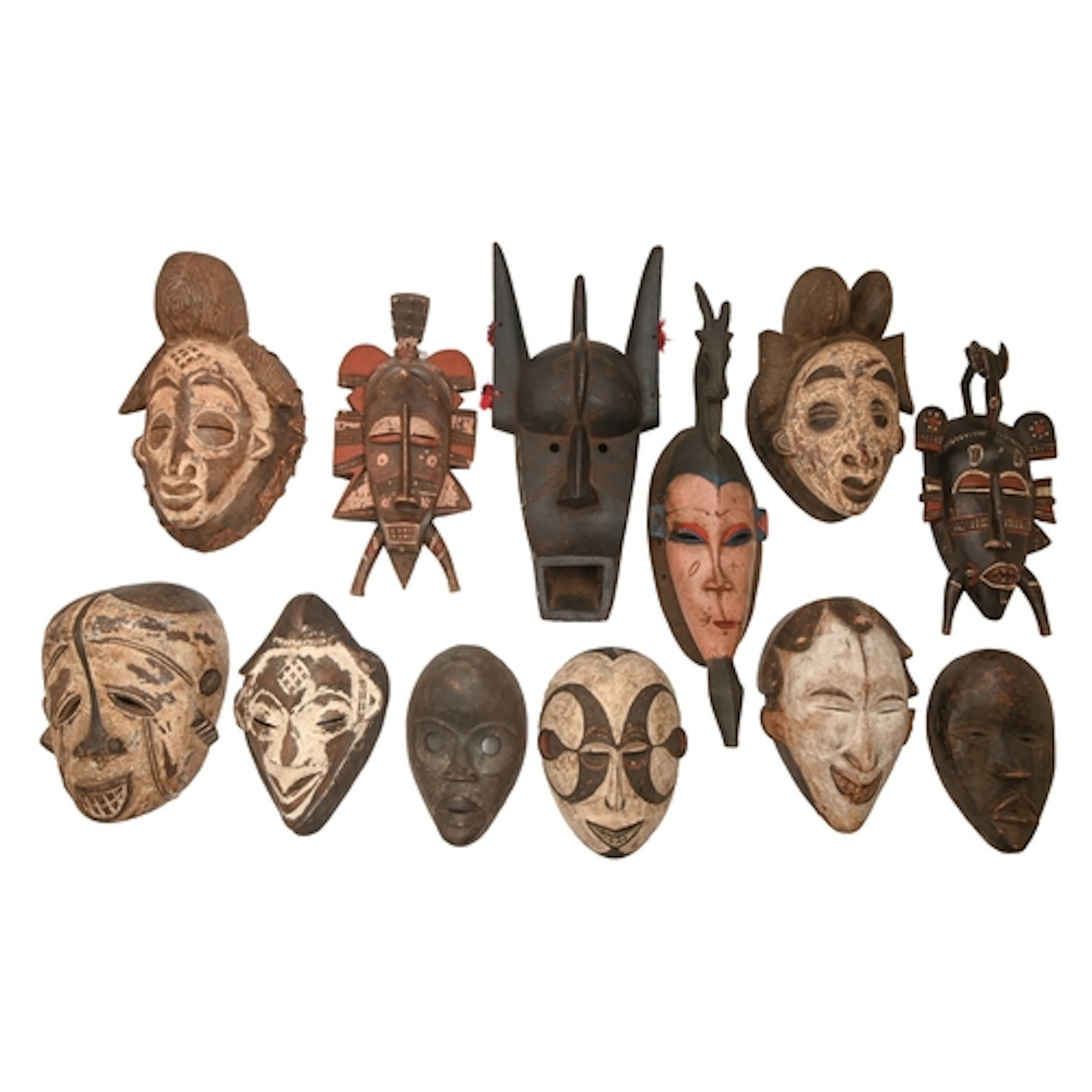 Tribal art, West Africa. Nigerian igbo, Liberian dan, Côte d...