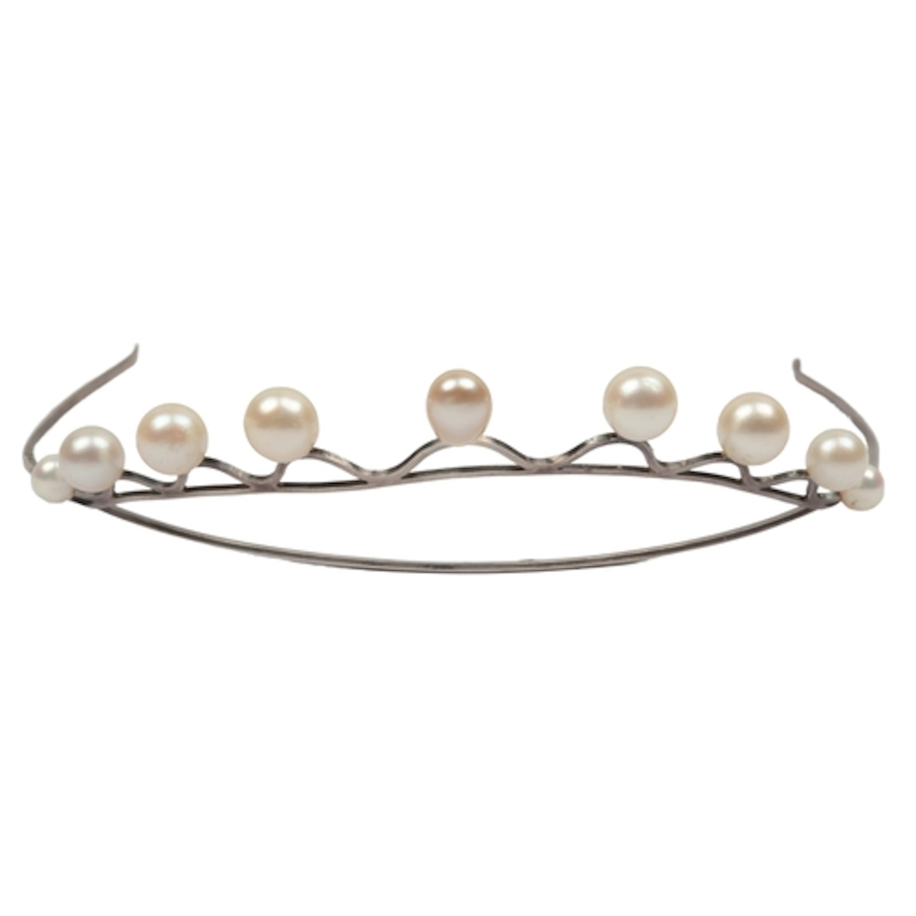 Englebert, a cultured pearl tiara, Sweden, circa 1959, set w...