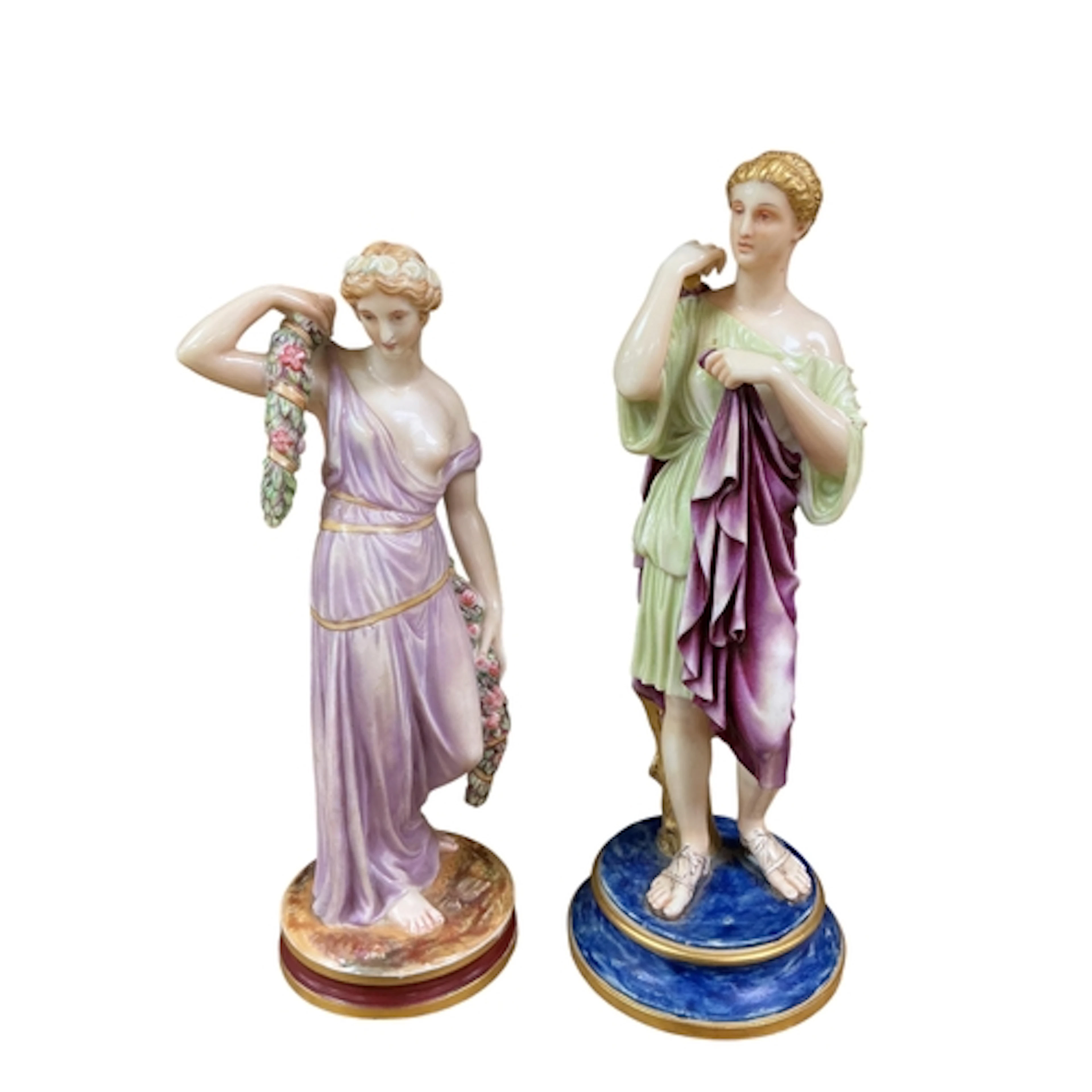 Two late 19th / early 20th century Royal Worcester porcelain...