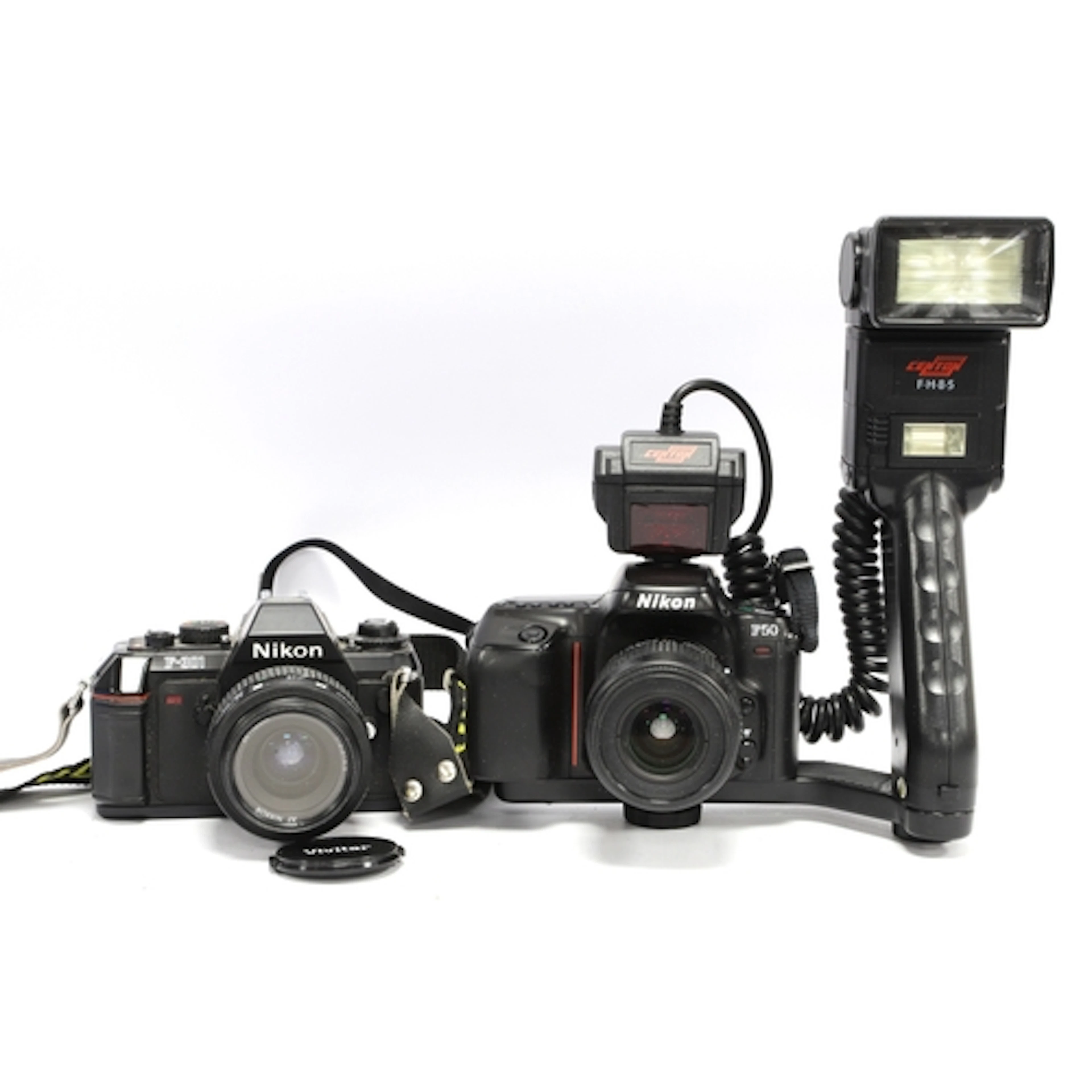 Nikon F50 35mm SLR Film Camera with attached Nikon AF Nikkor...