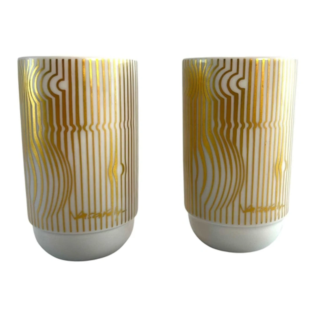 Pair of miniature Victor Vasarely (1906-1997) for Rosenthal ...