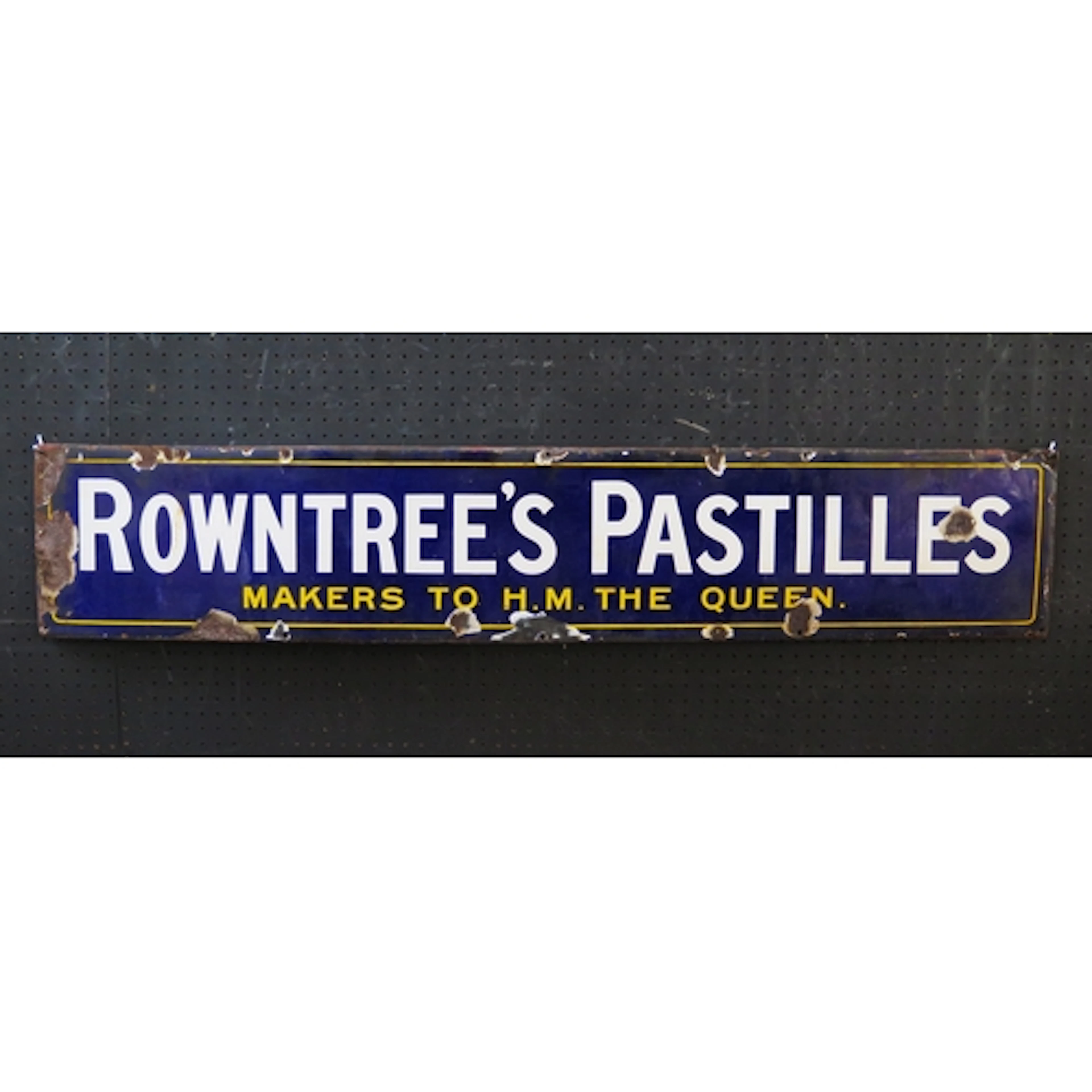"Rowntree's Pastilles - Makers to H.M. The Queen" - an ename...