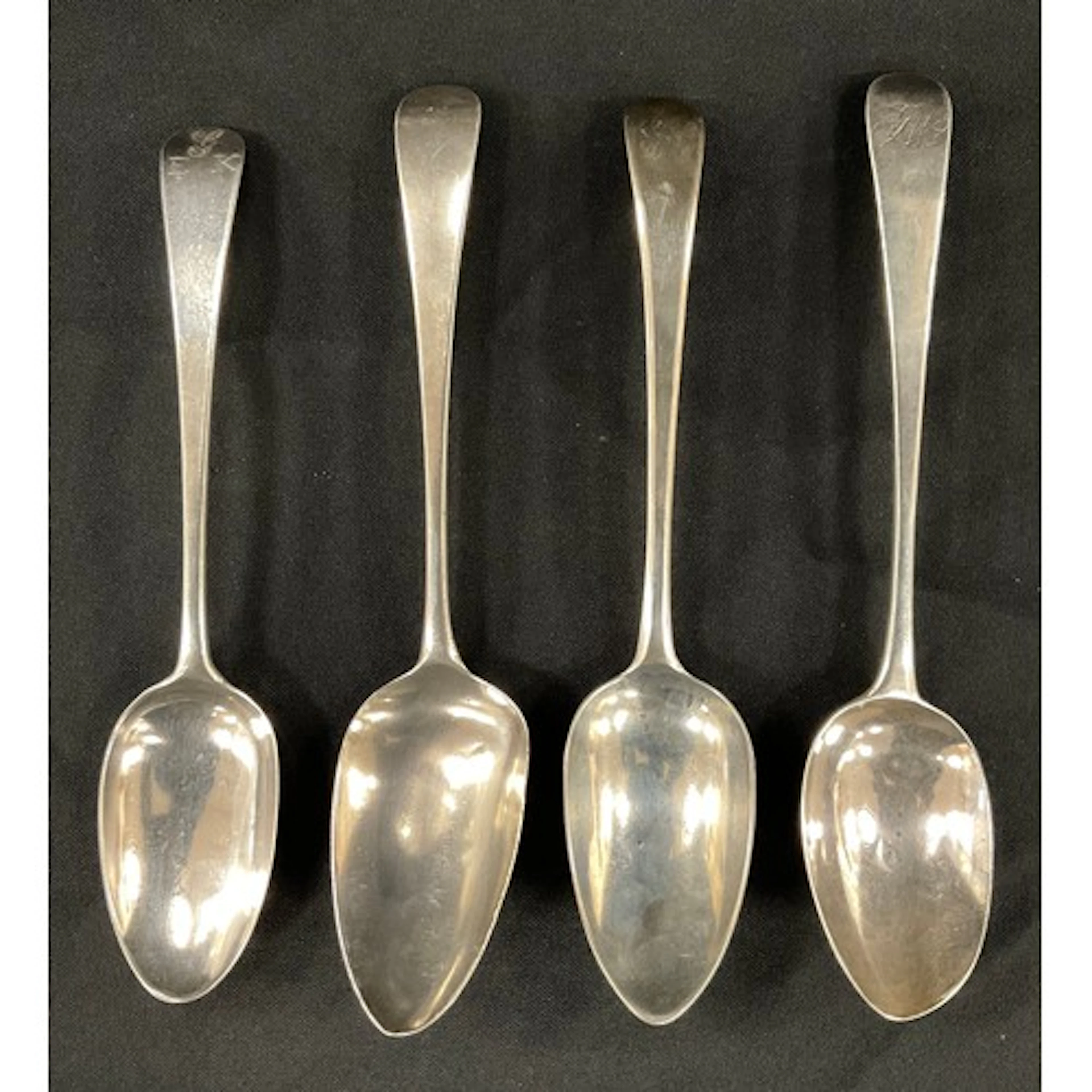 A George III Hanoverian pattern serving spoon, Samuel Godbeh...