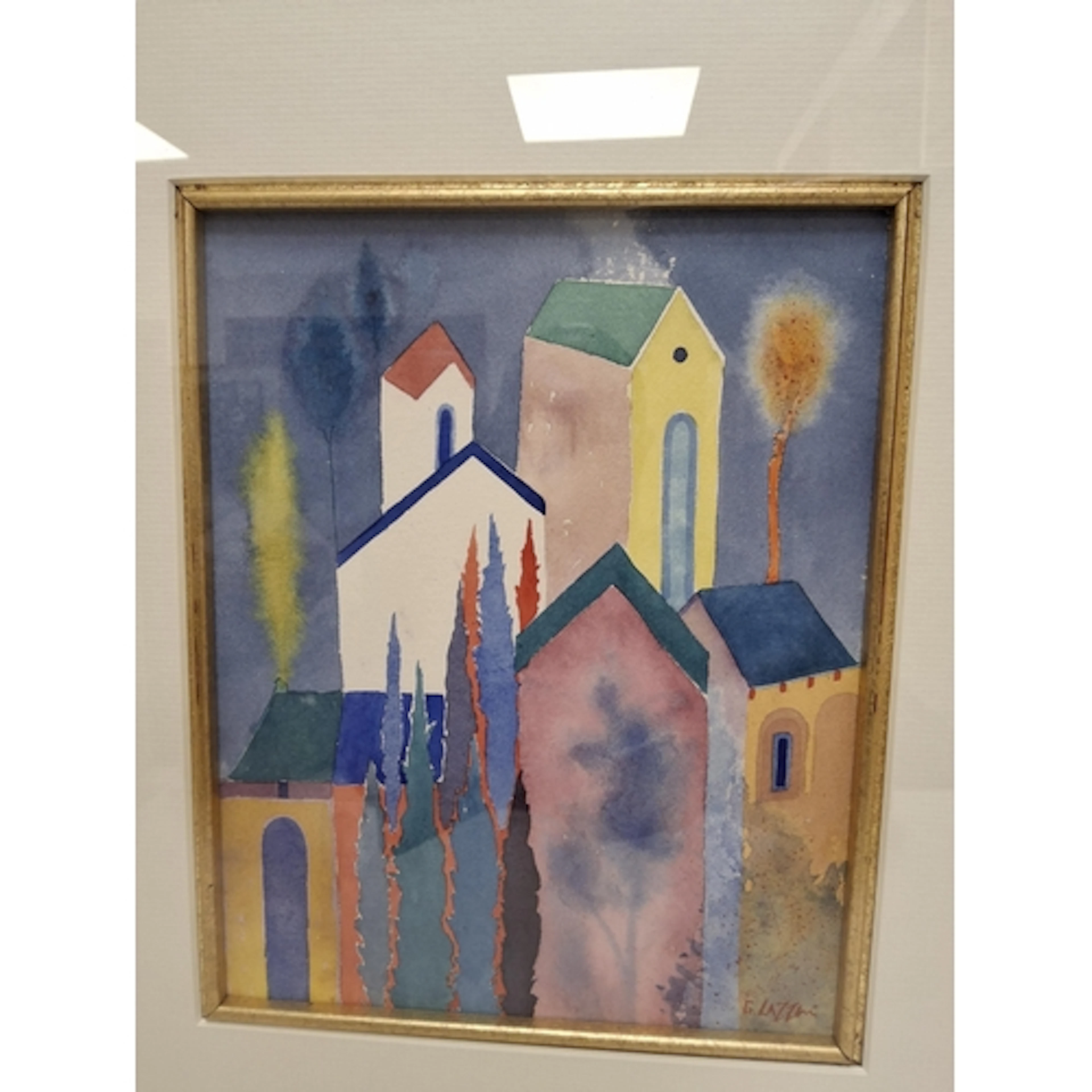 GIULIANA LAZZERINI (ITALY) 'TOP OF THE VILLAGE', Italian vil...