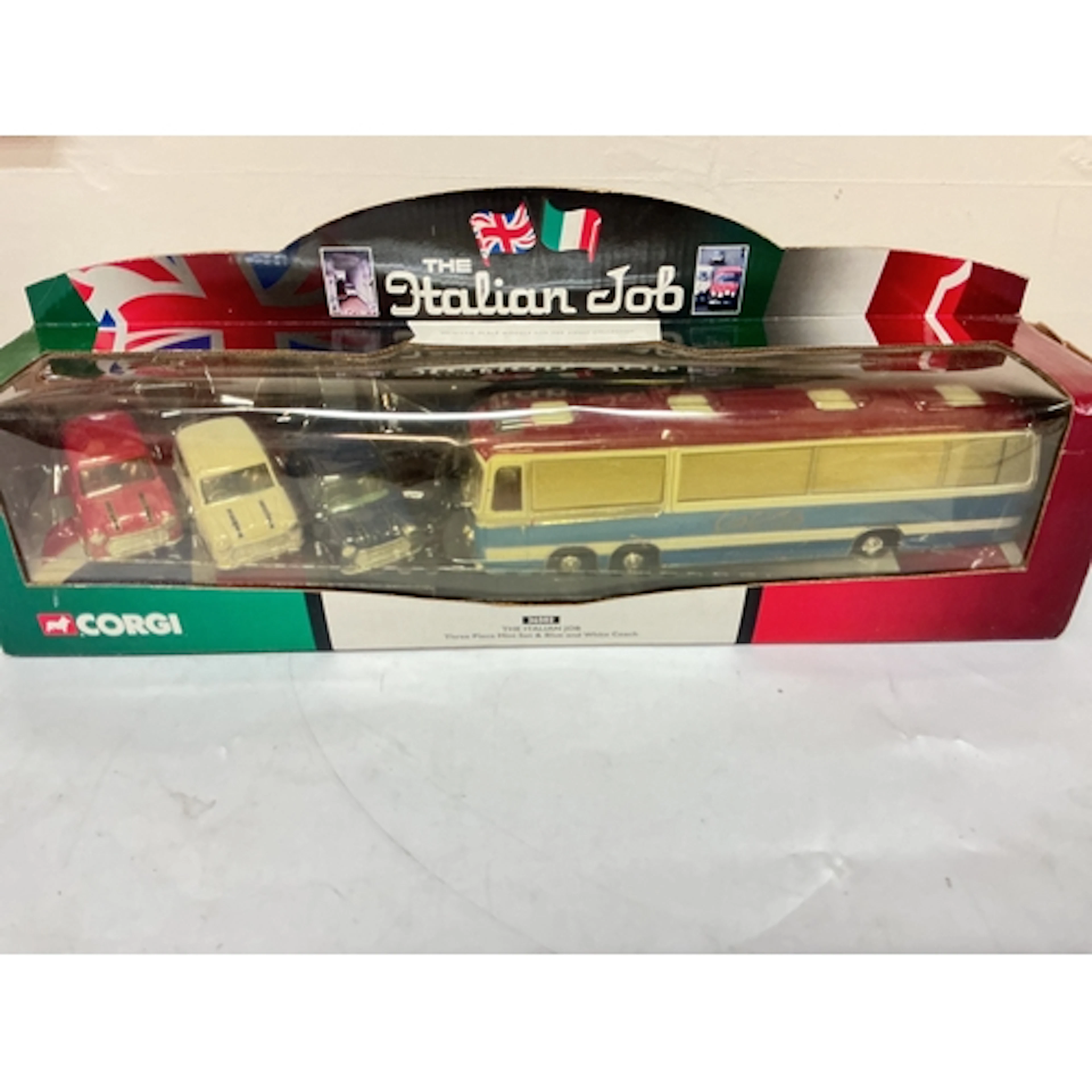 A Boxed Corgi The Italian Job Three Piece Mini Set And White...