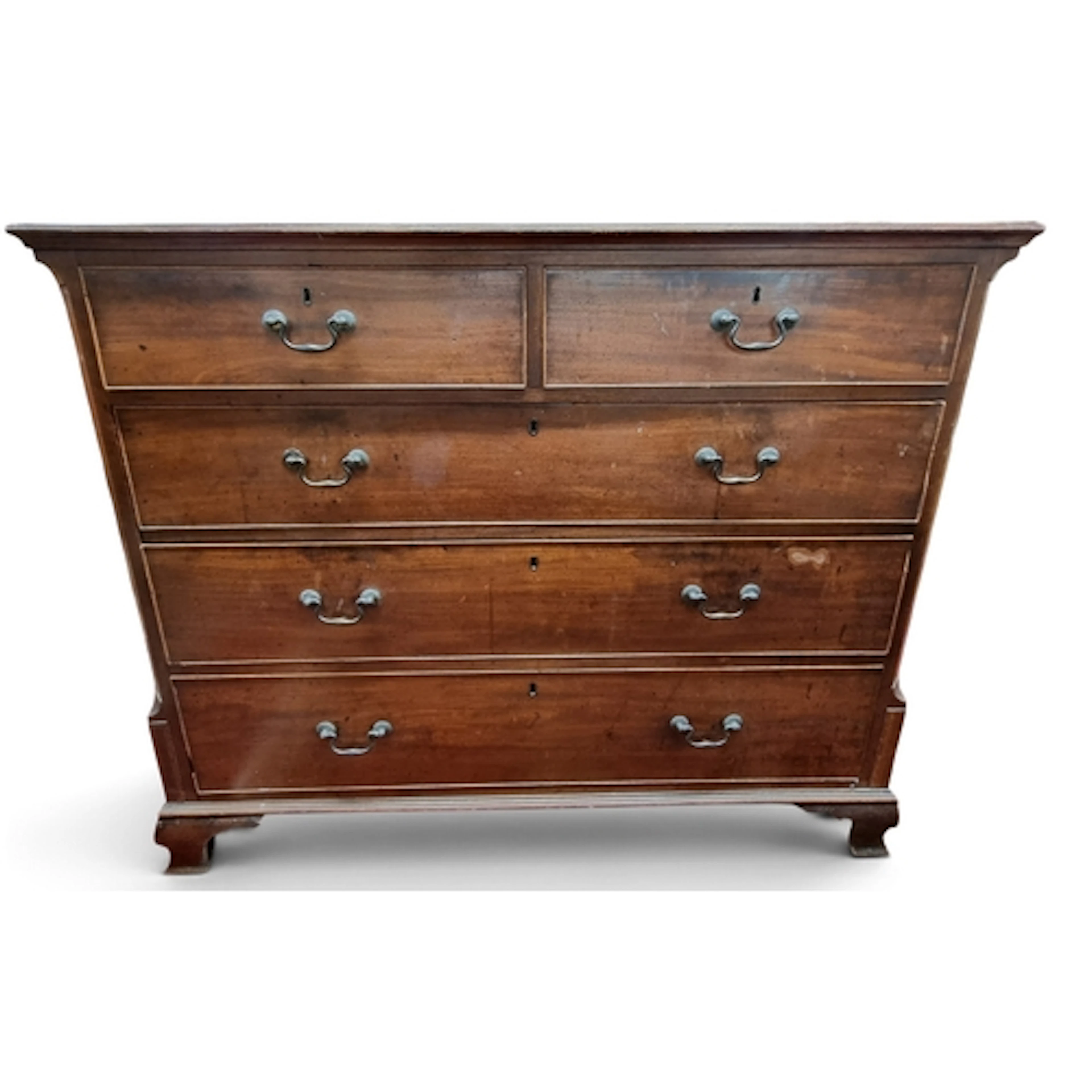 A good early Georgian Mahogany Chest of Drawers two short ov...