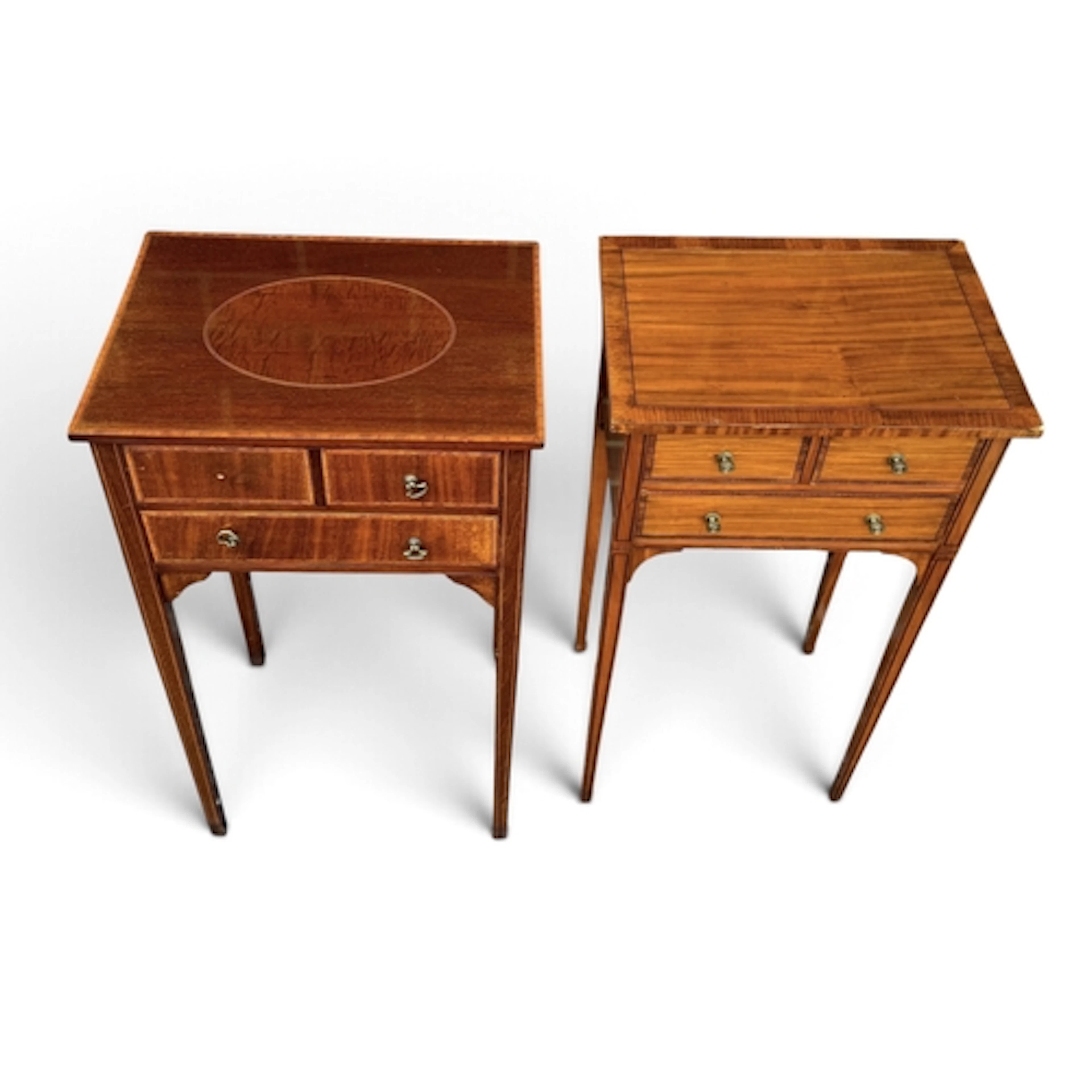 TWO 19TH CENTURY SIDE TABLES 75cm x 41cm x 30cm (largest)...