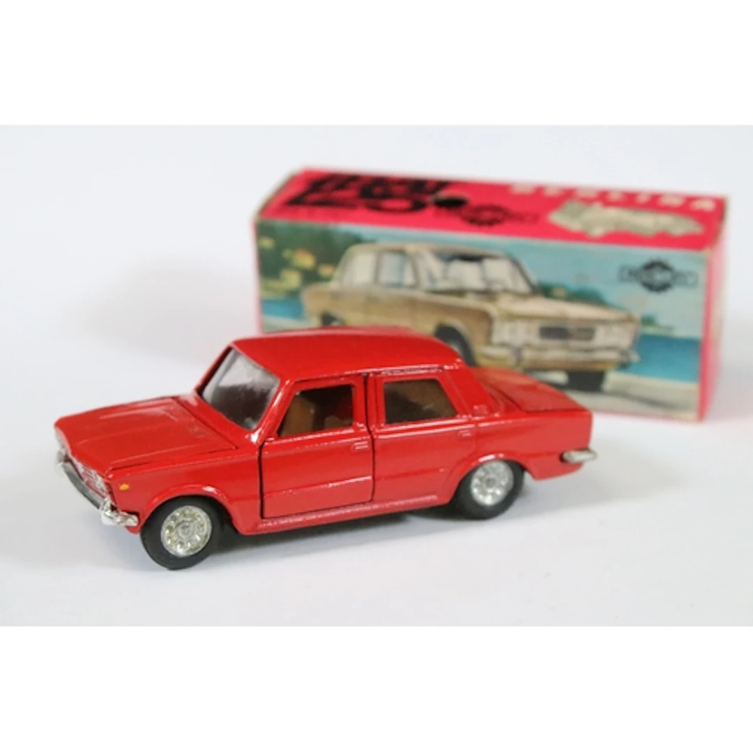 Boxed Mercury 25 Fiat 125 Berlina diecast model in red with ...