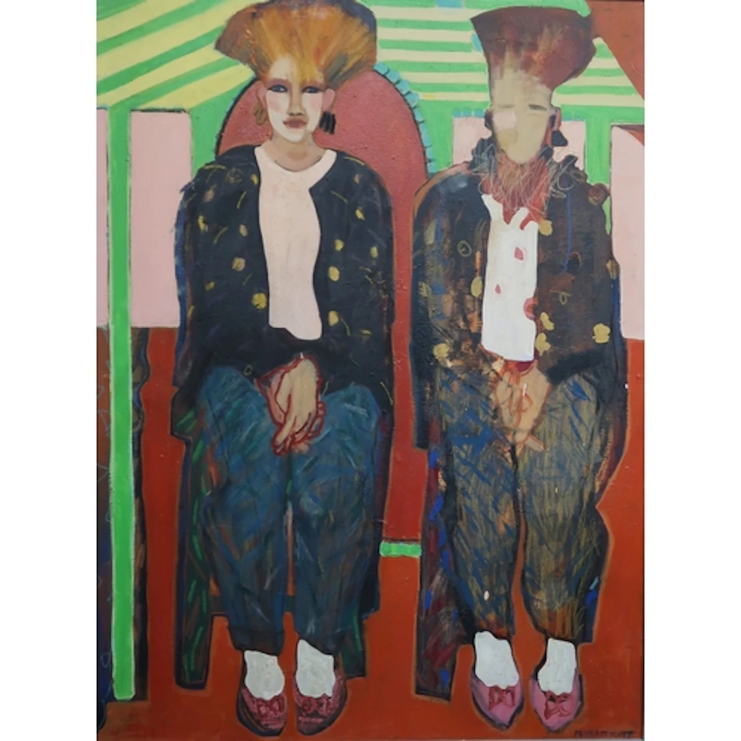 MOIRA M. SCOTT (CONTEMPORARY SCHOOL) FUNKY Oil on canvas, ...