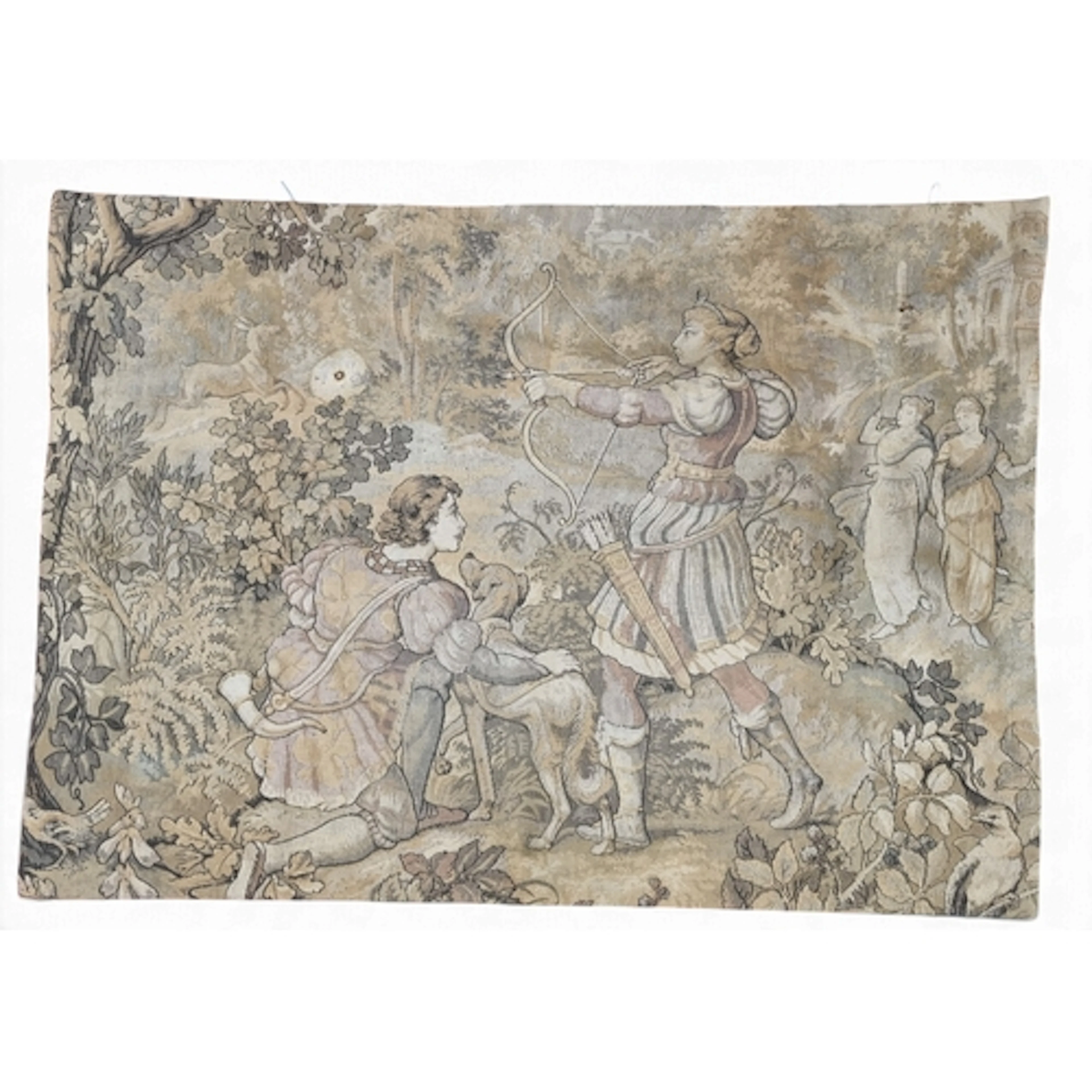 An early 20th Century Needlepoint Wall Hanging of medieval p...