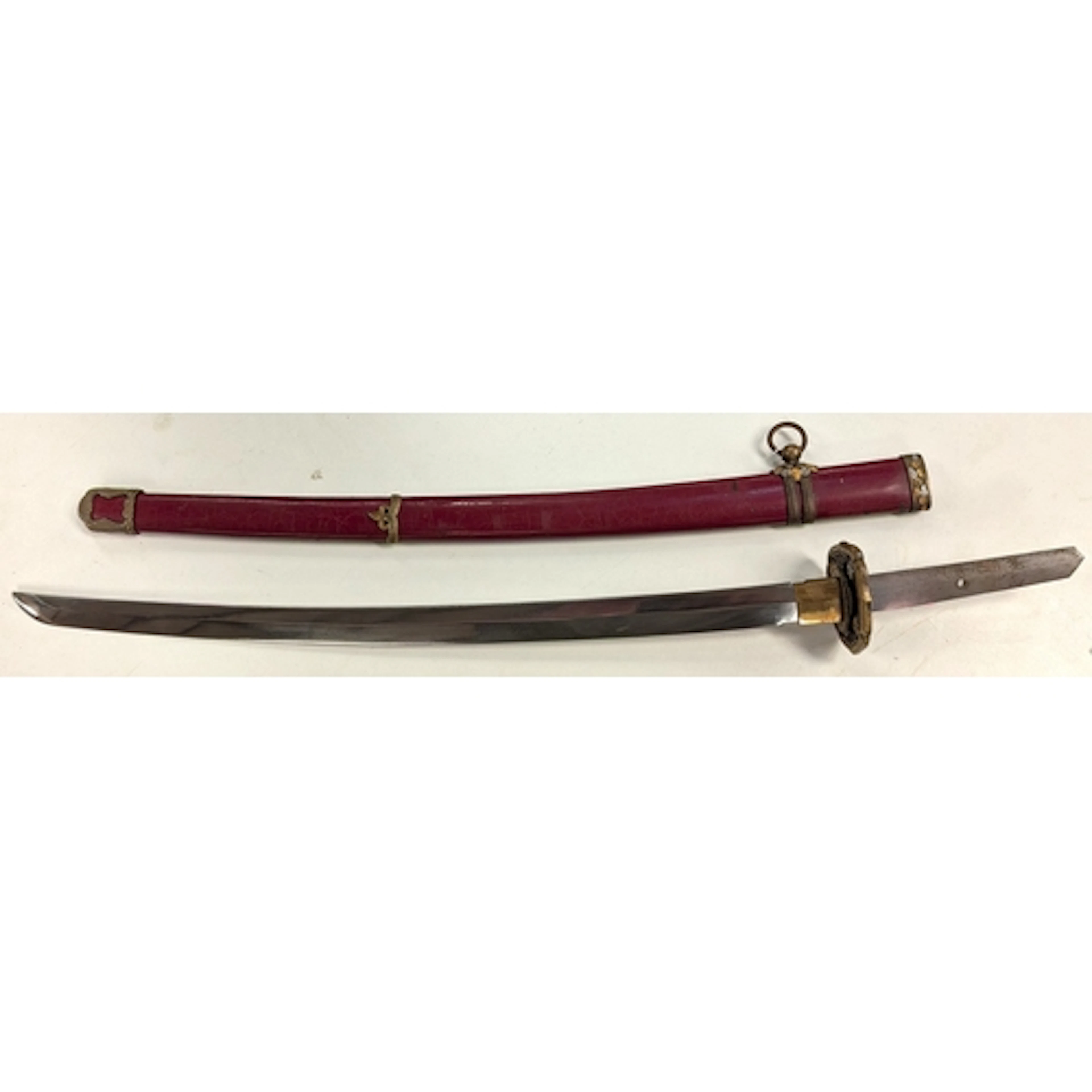 An early 20th century Katana with signed tang, sword with wa...