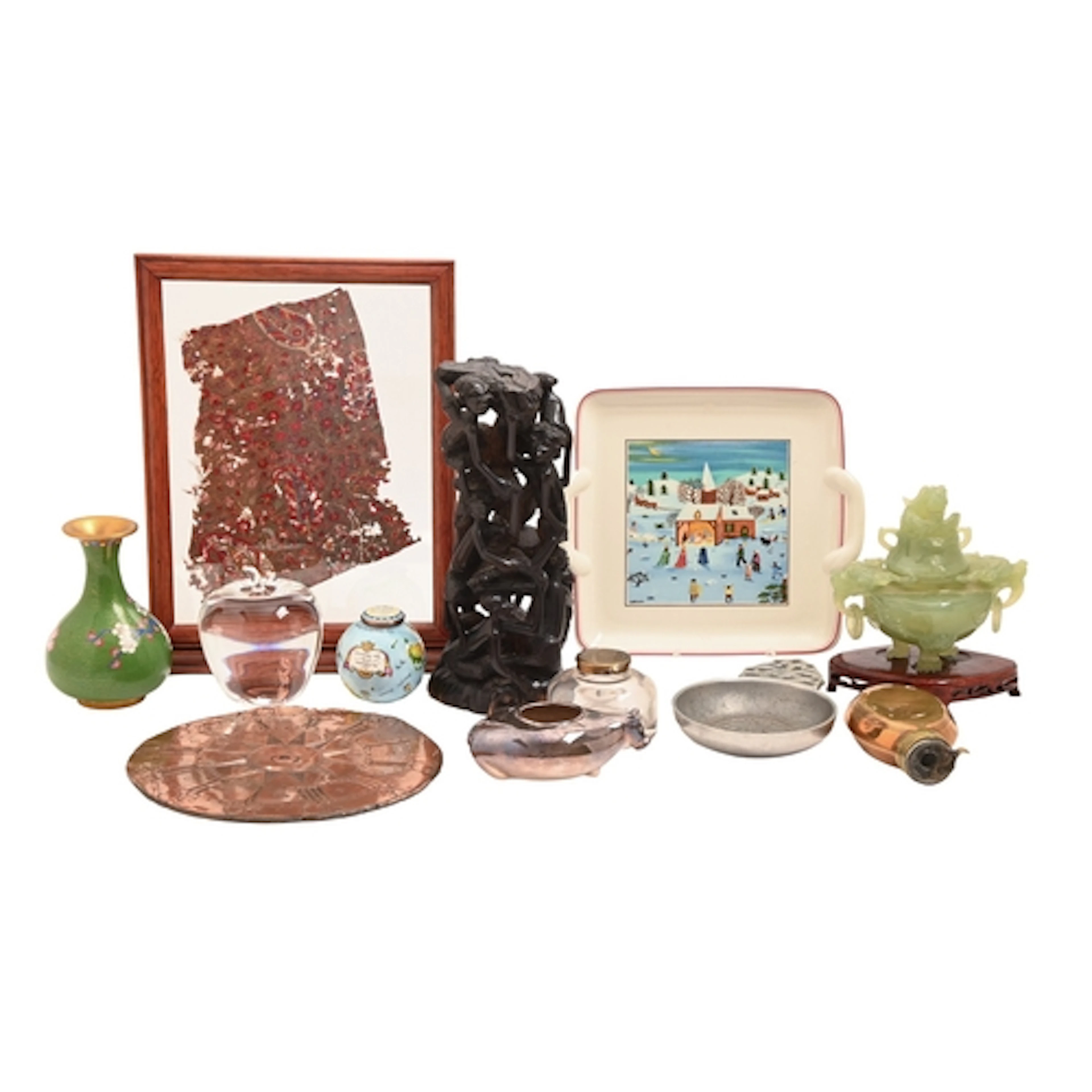 Miscellaneous bygones, to include Chinese carved jade tripod...