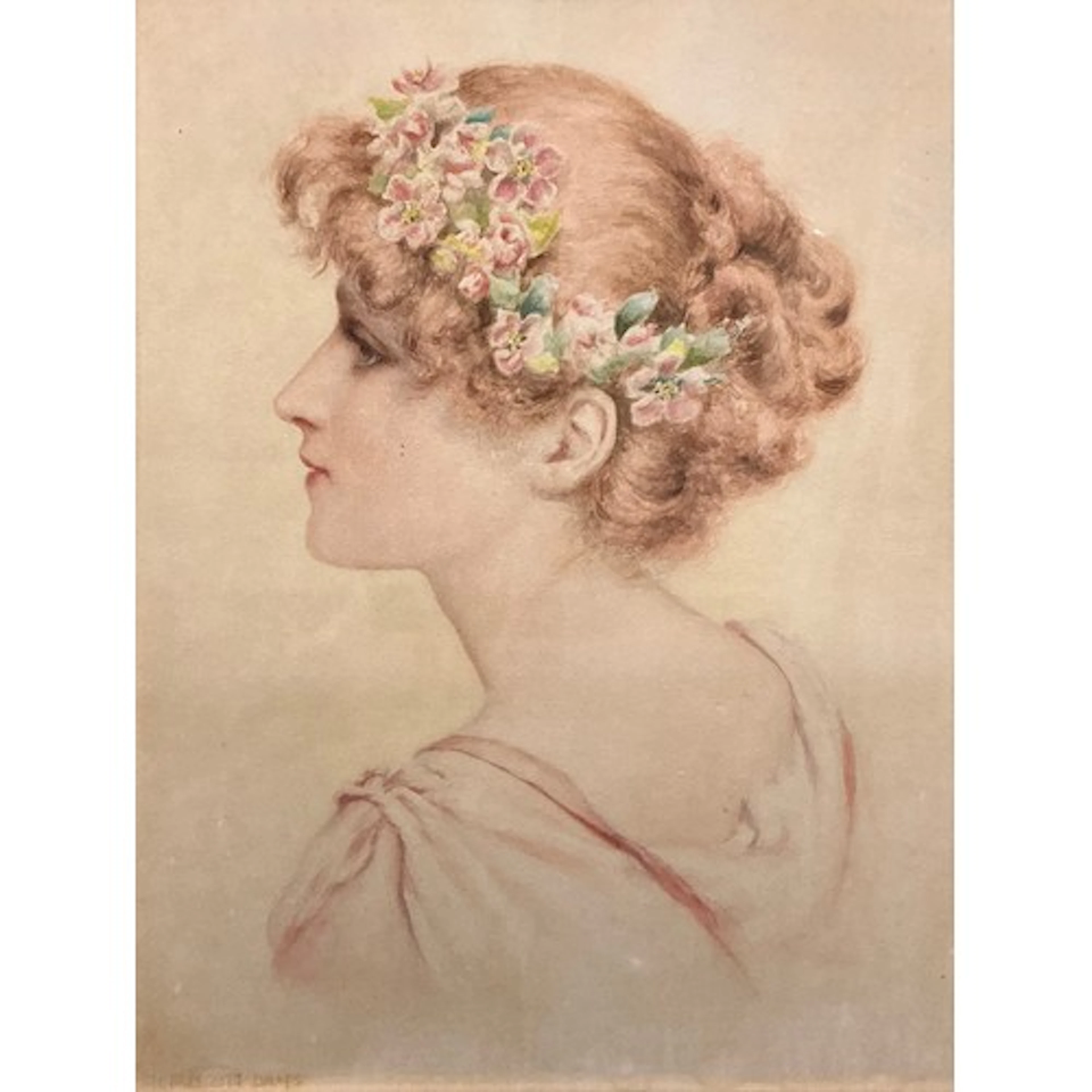Norman Prescott-Davies (1862-1915) Portrait of a Pre-Raphae...