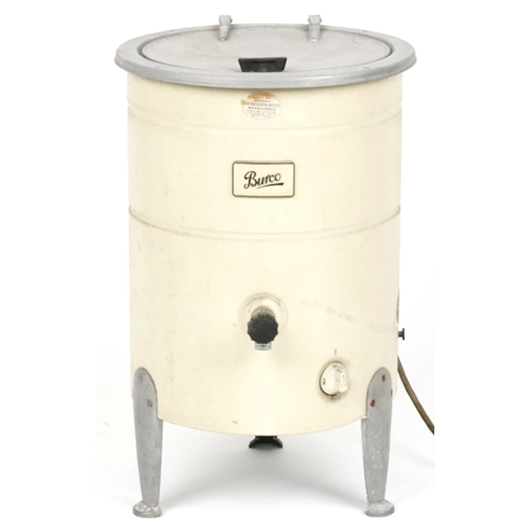 Vintage Burco electric wash boiler with green enamelled cyli...