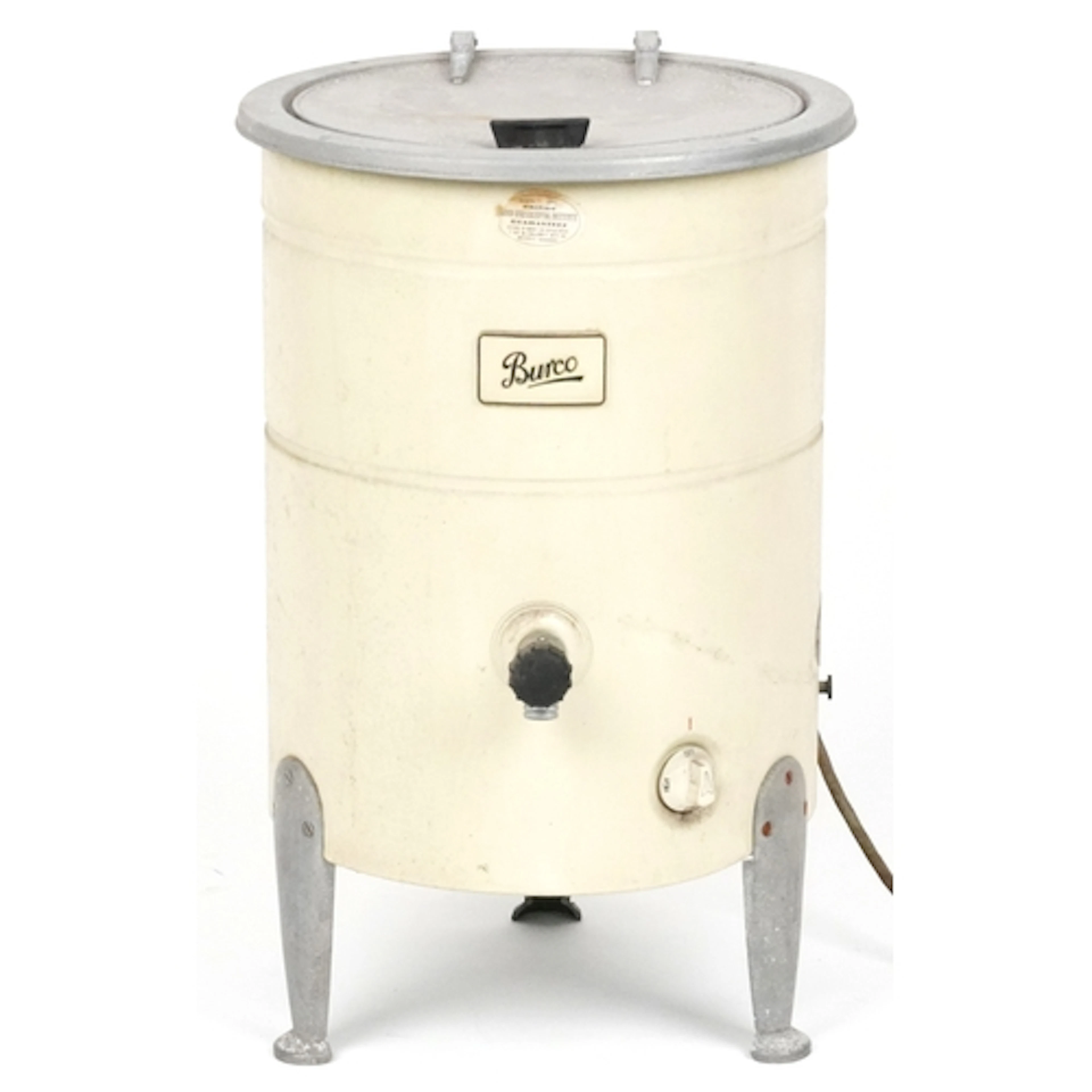 Vintage Burco electric wash boiler with green enamelled cyli...