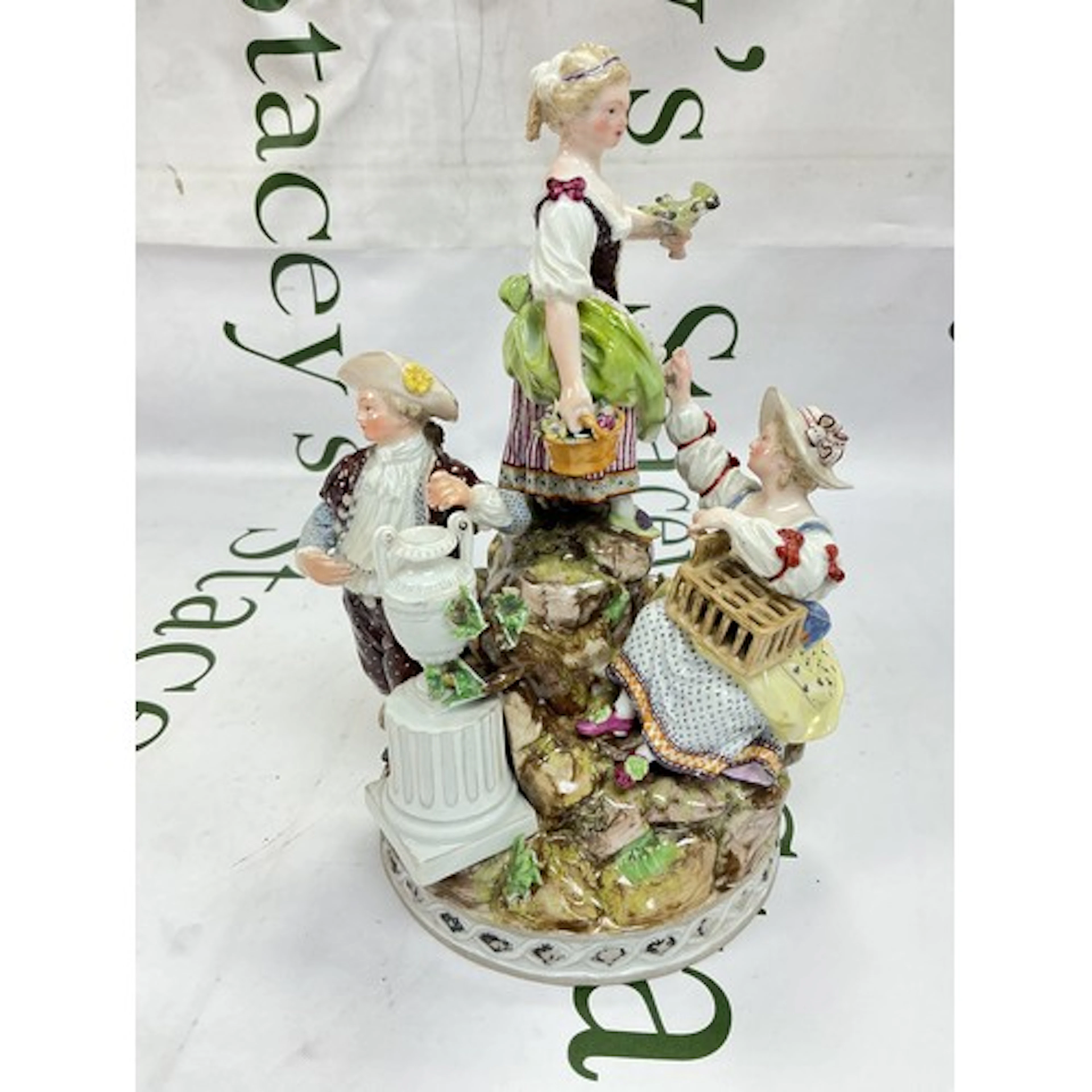 A 19th Century Meissen allegorical figure group, depicting L...