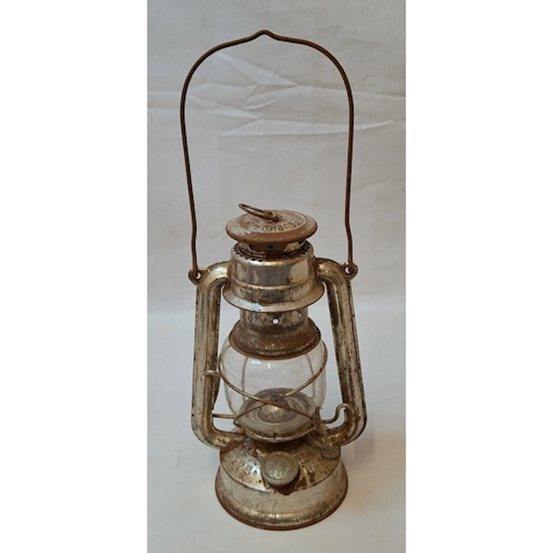 Vintage West German Oil/Hurricane Lamp by Feuer Hand model 2...