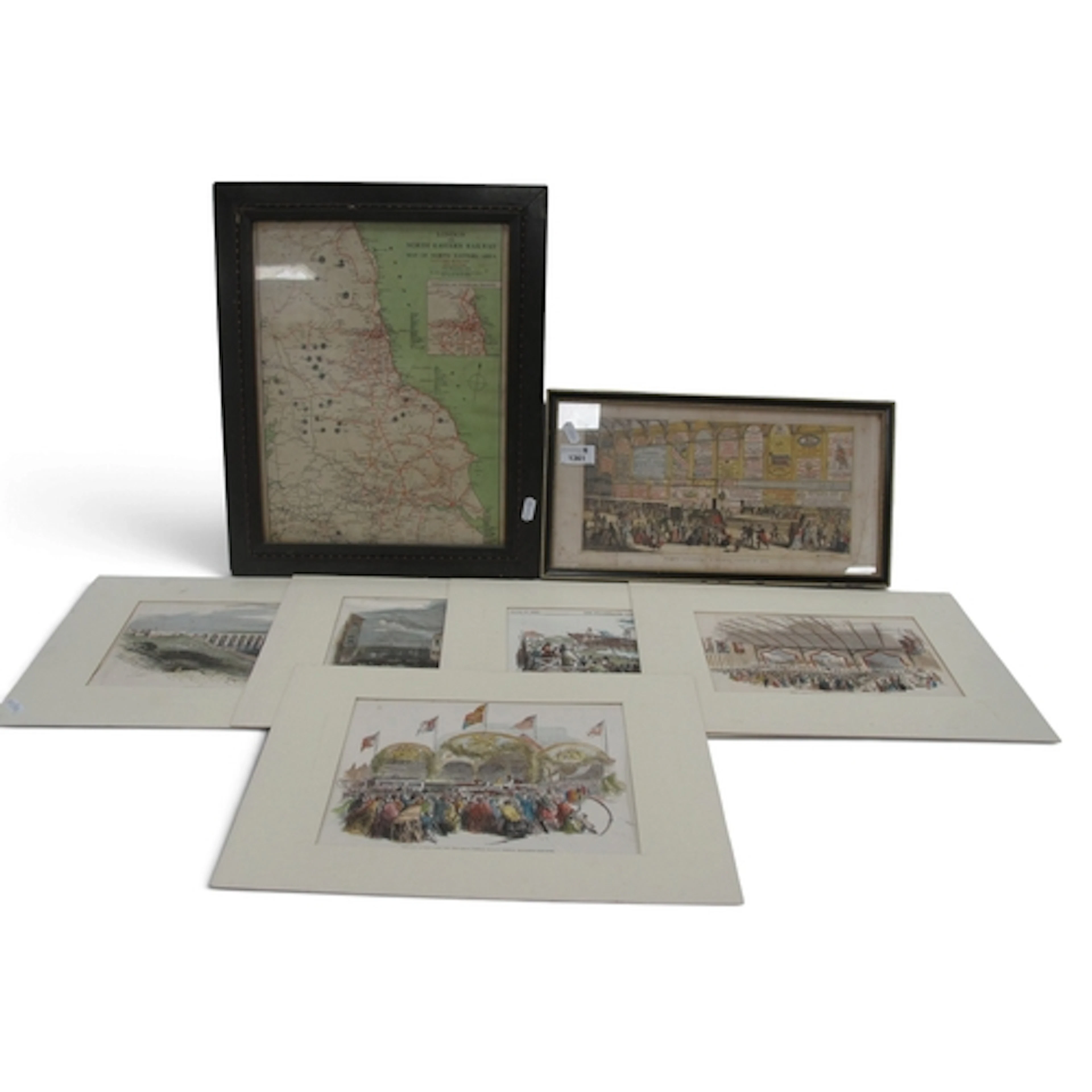 London and North Eastern Railway Map in Frame, overall 42cm ...