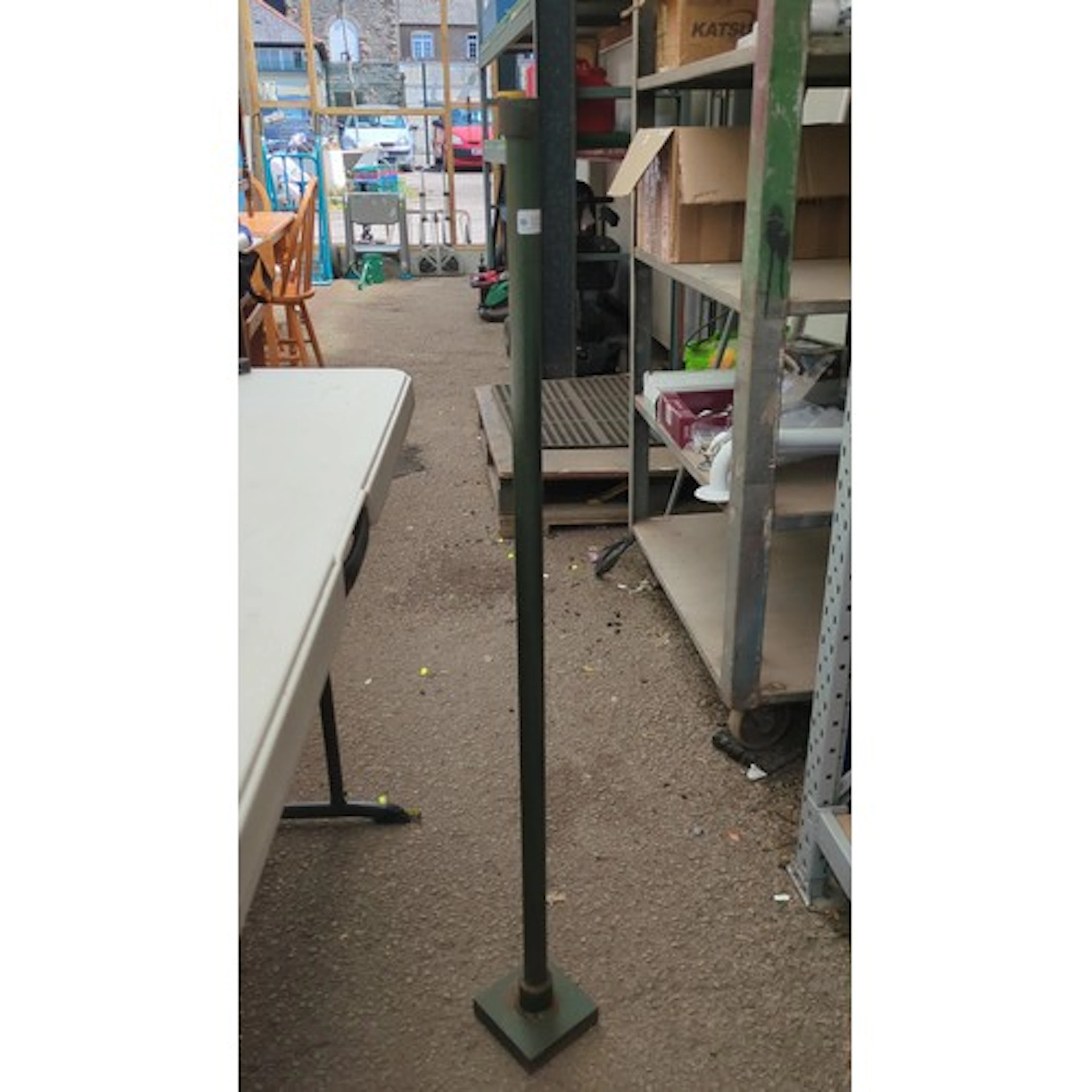 Cast iron tamper or post-rammer, with cylindrical shaft and ...